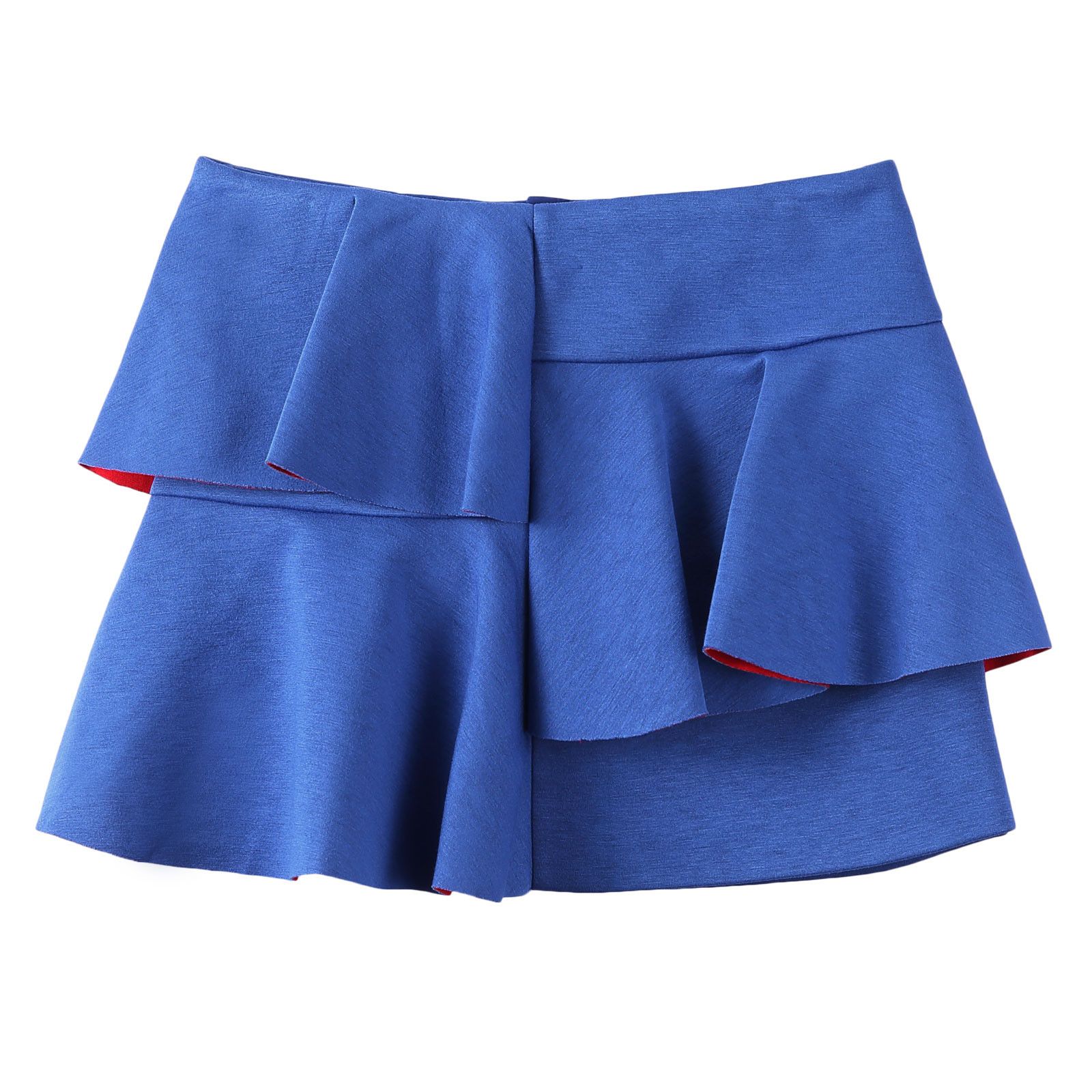 Girls Light Blue Flounces Neoprene Skirt - CÉMAROSE | Children's Fashion Store - 1
