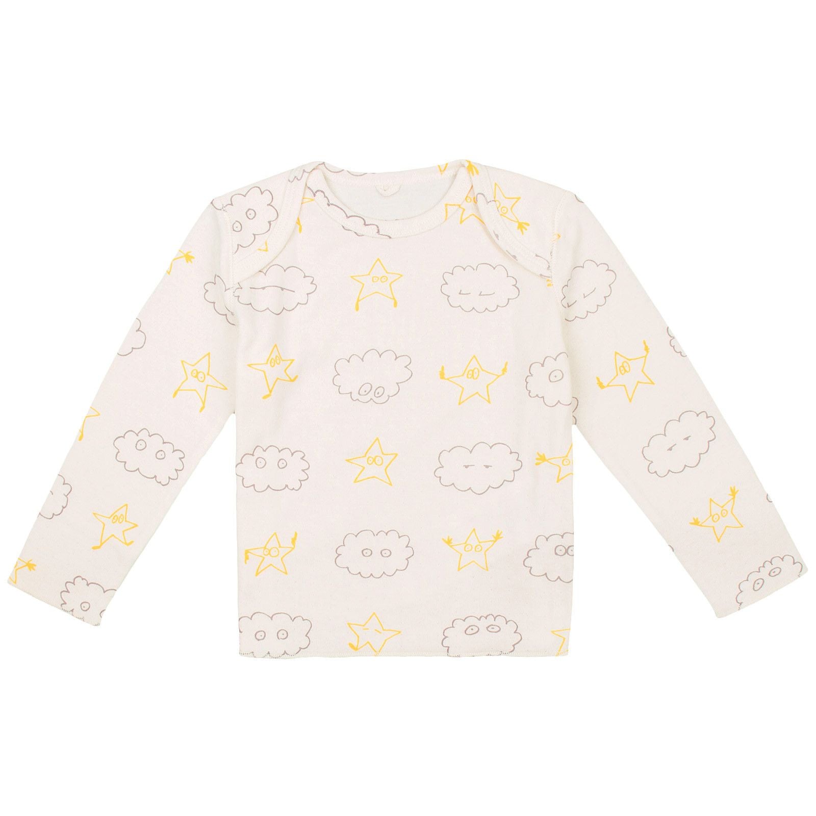 Buster/Feather Baby Ivory Stars&Clouds Print Top&Trousers - CÉMAROSE | Children's Fashion Store - 1