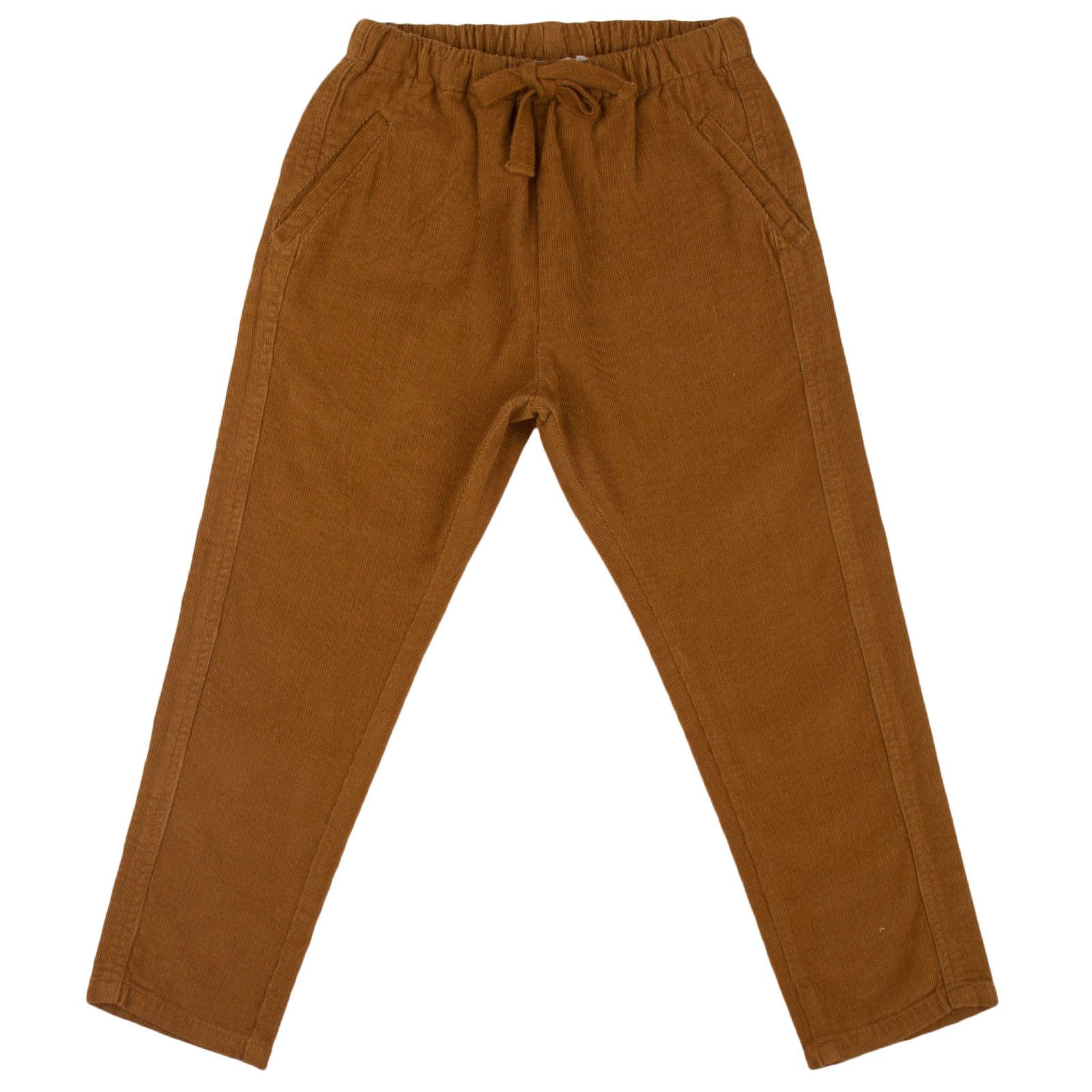 Boys Brown Cotton Grosgrain Tie Wayland Trousers - CÉMAROSE | Children's Fashion Store - 1