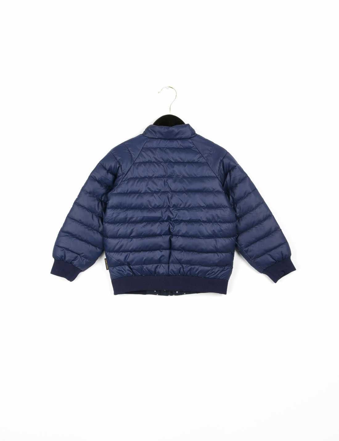 Baby Dark Blue Reversible Puff Jacket - CÉMAROSE | Children's Fashion Store - 3