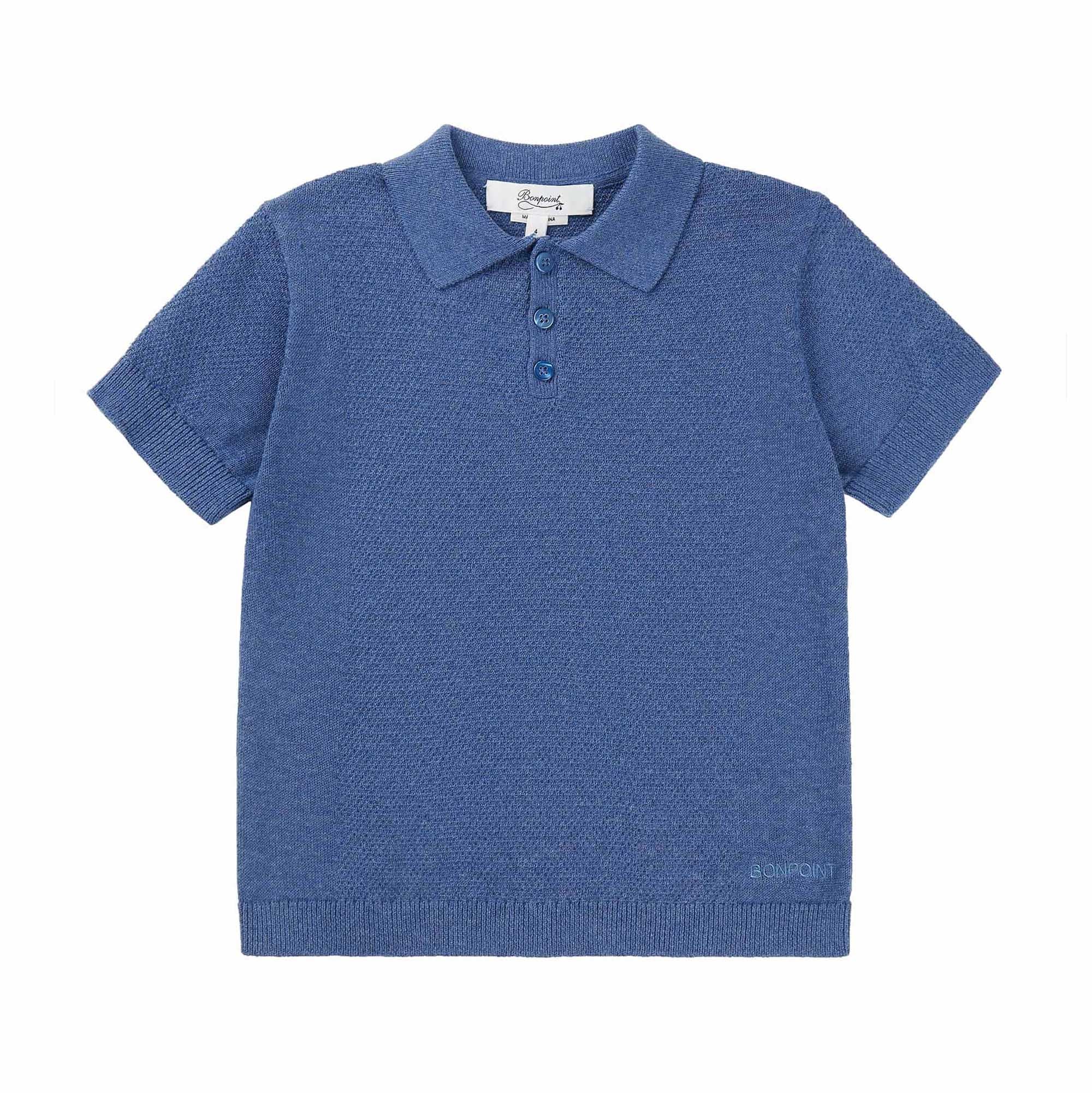男童蓝色Polo衫