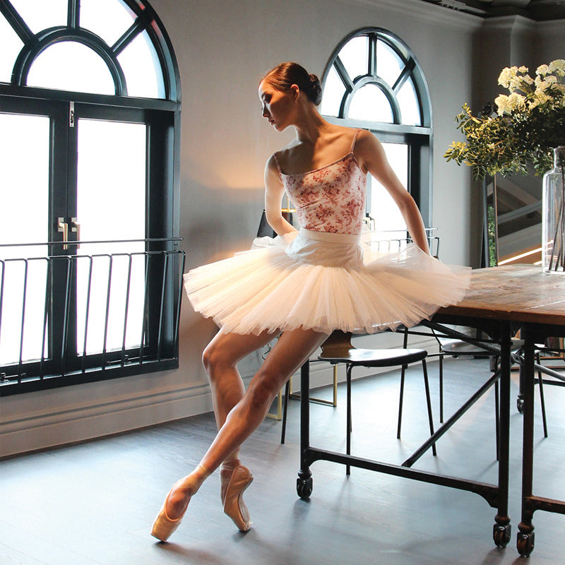 Girls Red Floral Ballet Onesies