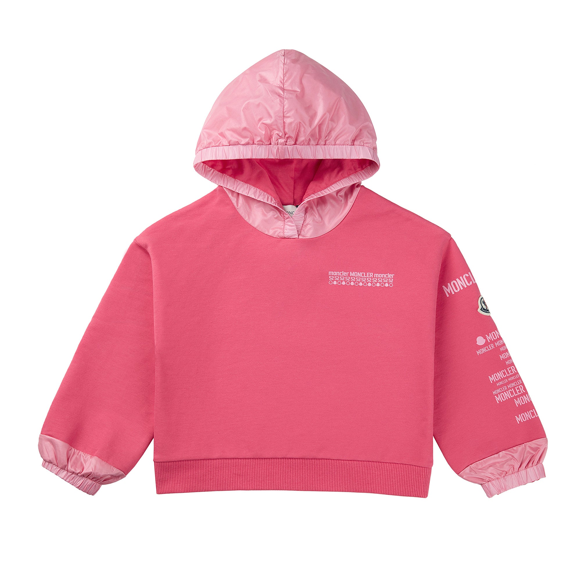 Girls Pink Hooded Cotton Sweatershirt