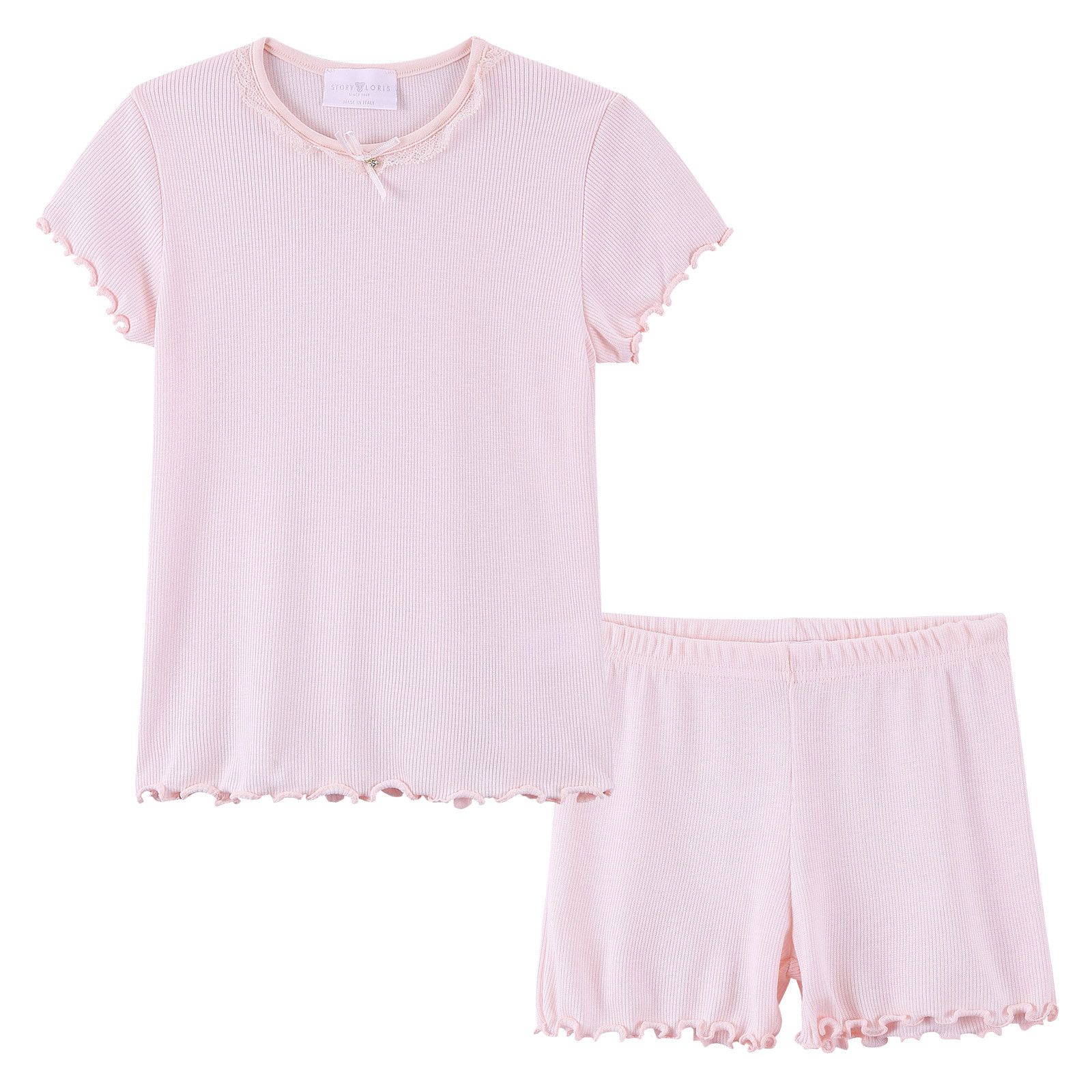 Girls Light Pink Top&Bottom  Pyjama - CÉMAROSE | Children's Fashion Store - 1