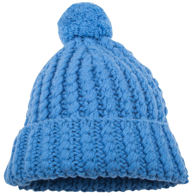 Sprarky Girls Blue Wool Blend Hat With Pompom - CÉMAROSE | Children's Fashion Store - 1