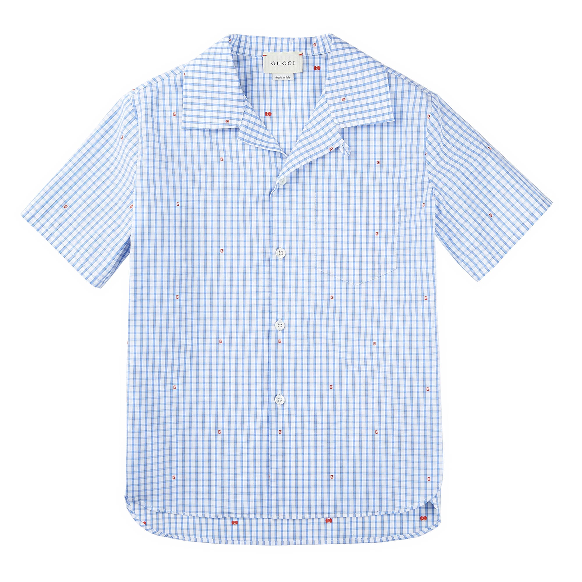 Boys Blue Check Cotton Shirt