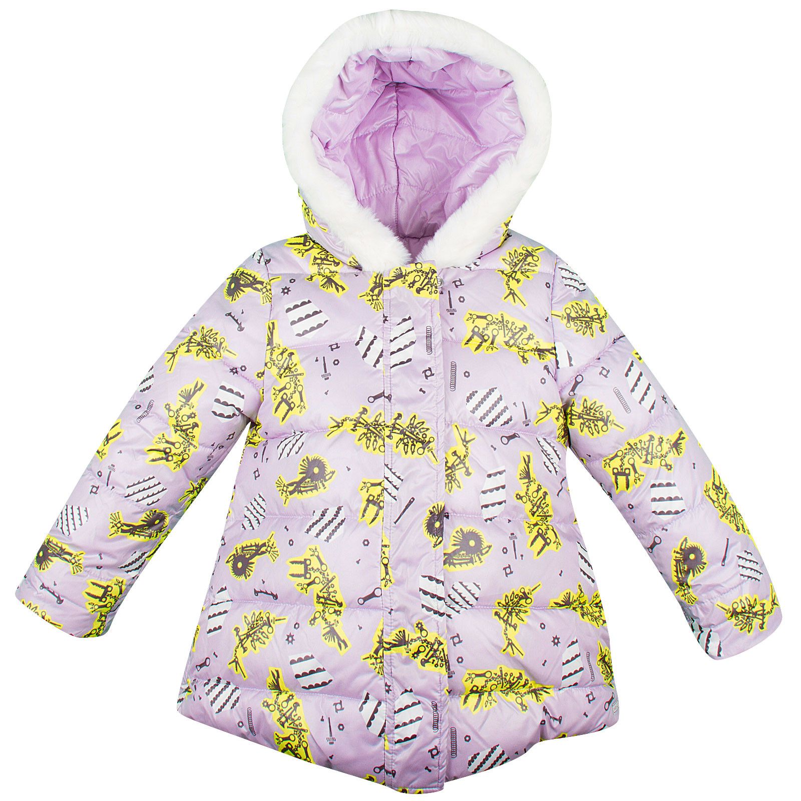 Baby Girls Lavender Monster Reversible Jacket  With Synthetic Fur Trims - CÉMAROSE | Children's Fashion Store - 1