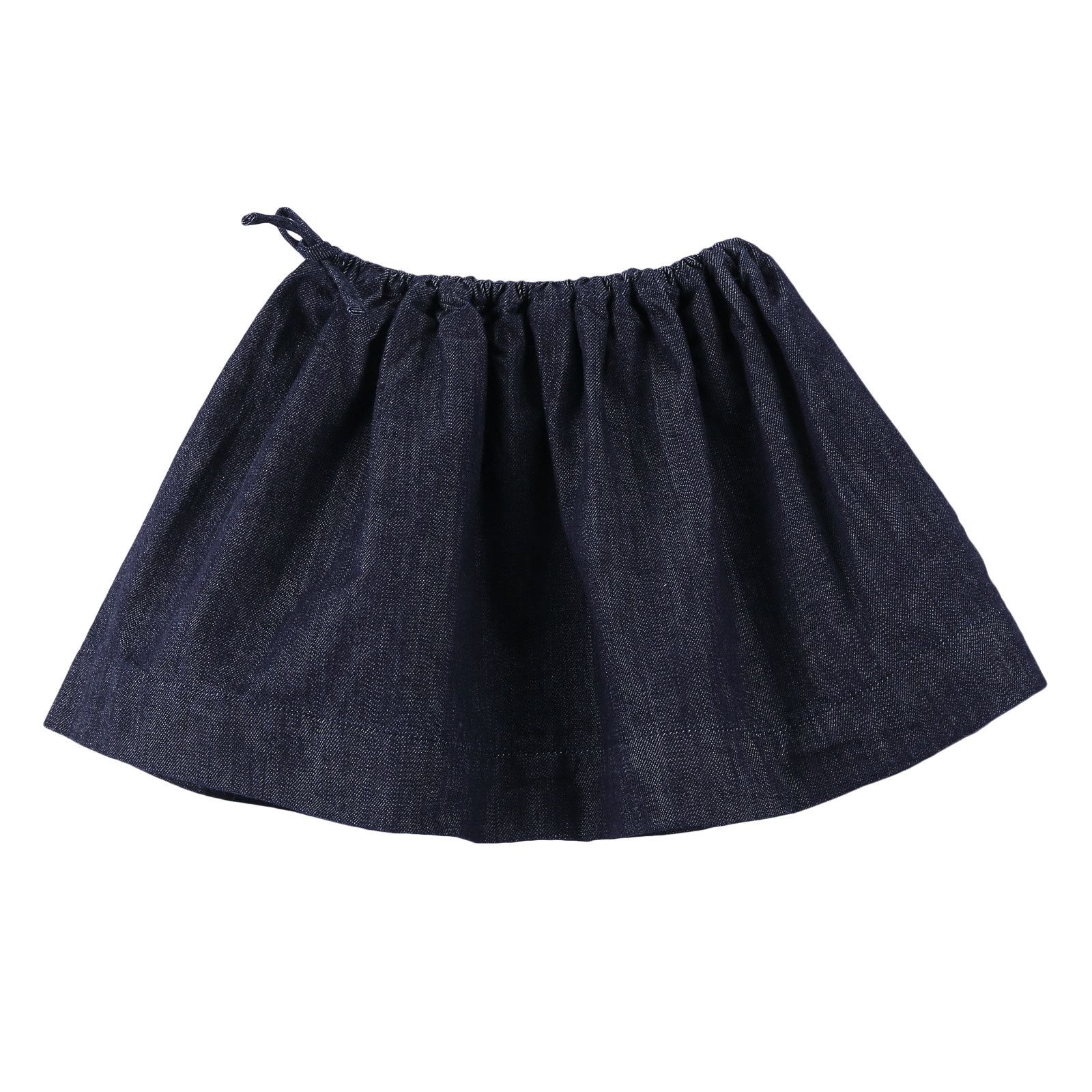 Girls Navy Blue Cotton Denim Skirt - CÉMAROSE | Children's Fashion Store - 1