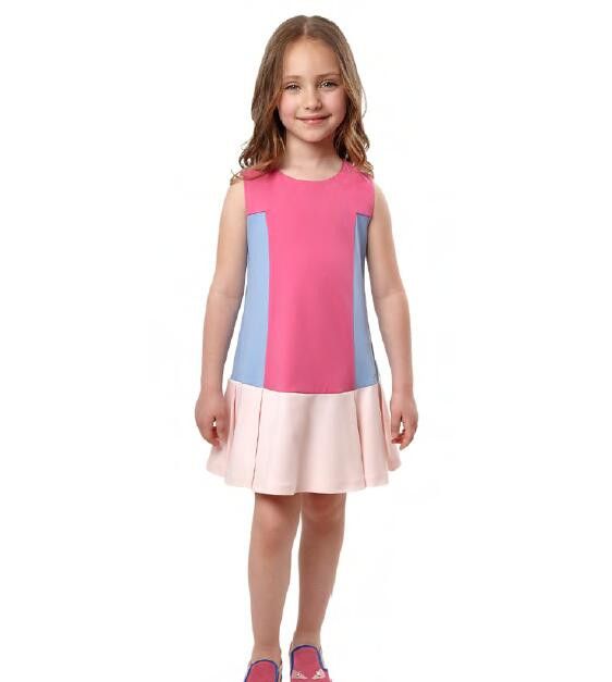 Girls Multicolour Dress With Beige Skirts - CÉMAROSE | Children's Fashion Store - 2