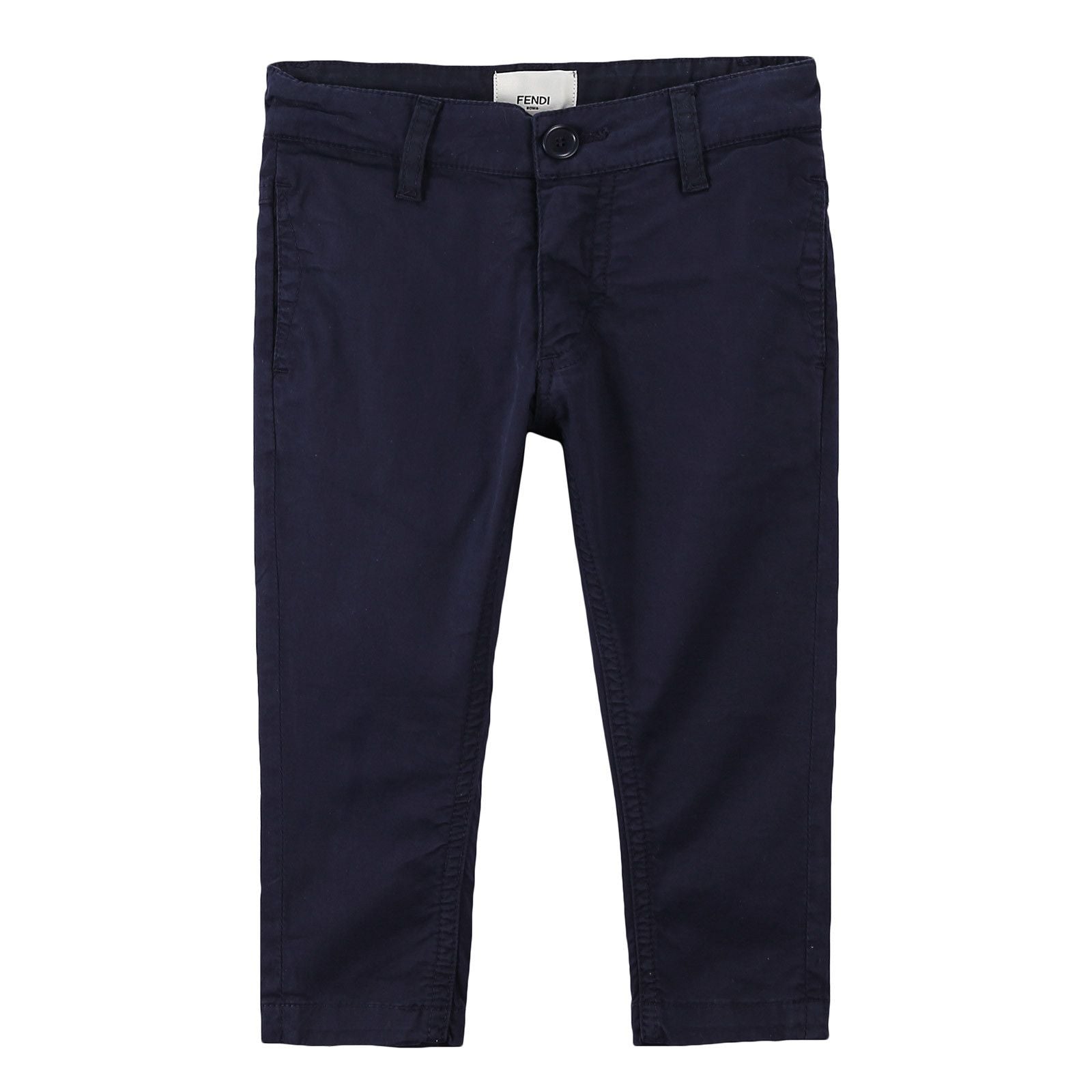 Boys Navy Blue Cotton Trousers - CÉMAROSE | Children's Fashion Store - 1