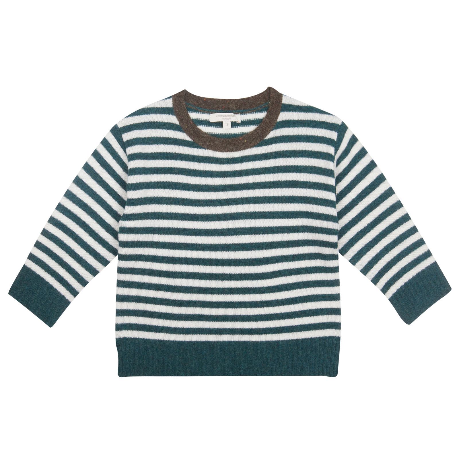 Boys Blue&White Stripe Wool Knitted Sweater - CÉMAROSE | Children's Fashion Store - 1