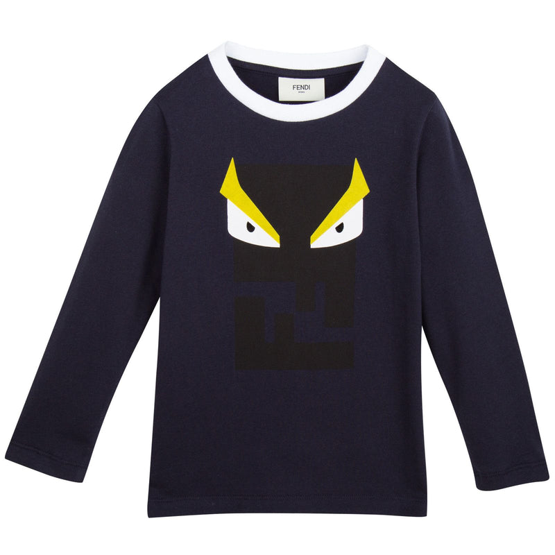 Boys Blue Printed Monster Cotton T-Shirt - CÉMAROSE | Children's Fashion Store - 1