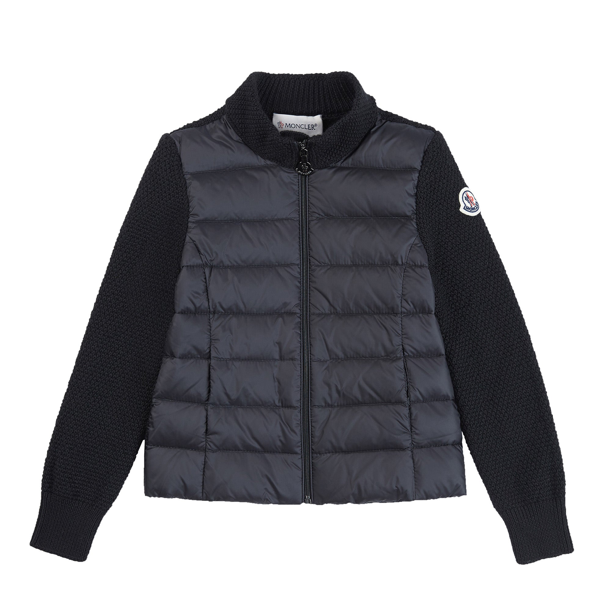 Girls Black Zip Cardigan