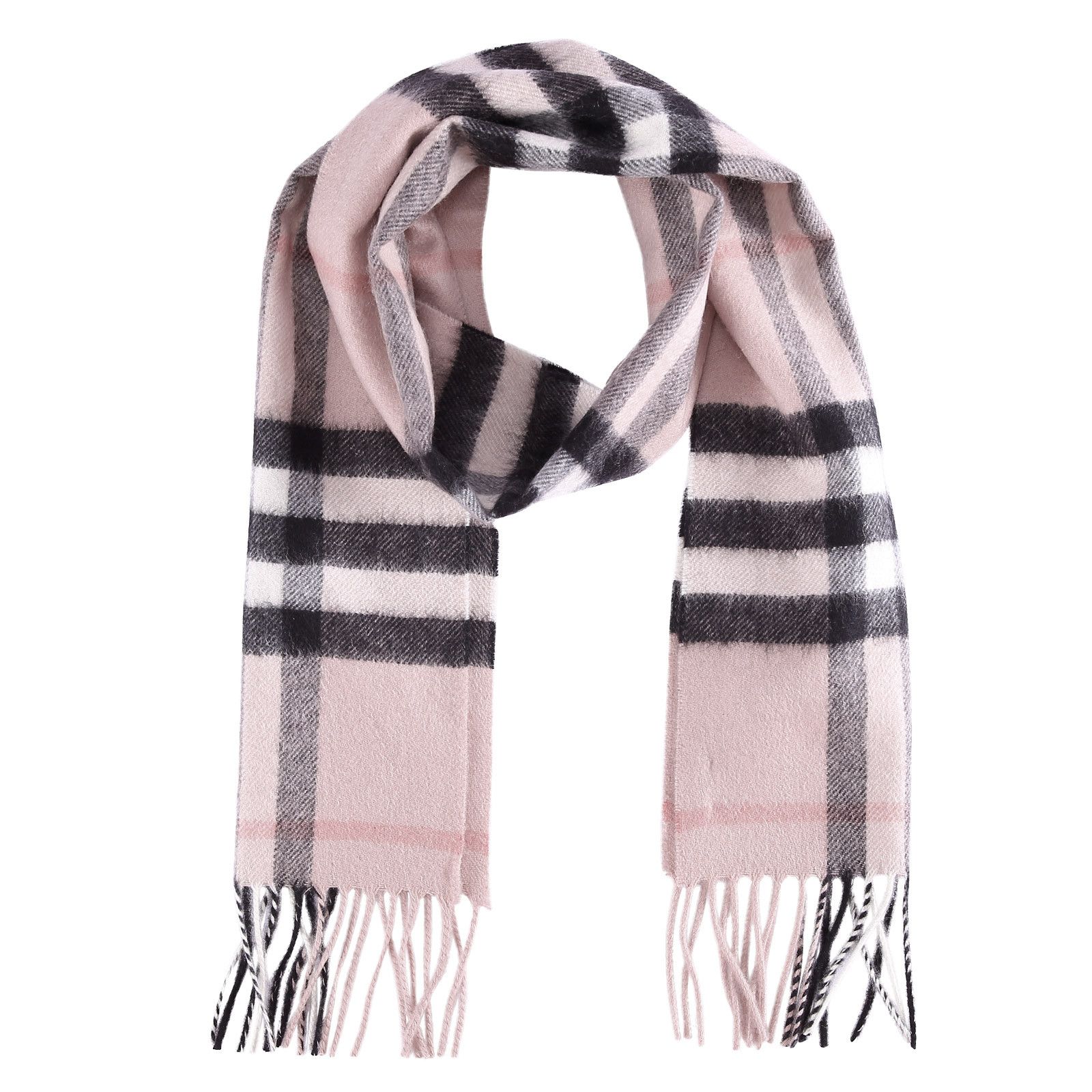 Boys&Girls Light Pink Cashmere Classic Check Scarf - CÉMAROSE | Children's Fashion Store