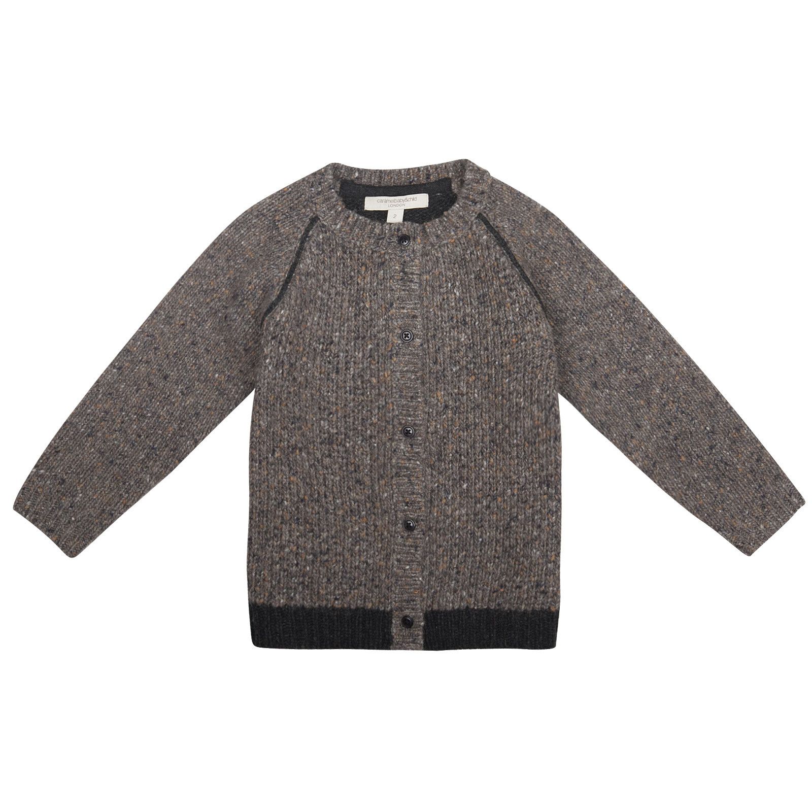 Boys Grey Knitted Wool&Contton Cardigan - CÉMAROSE | Children's Fashion Store - 1