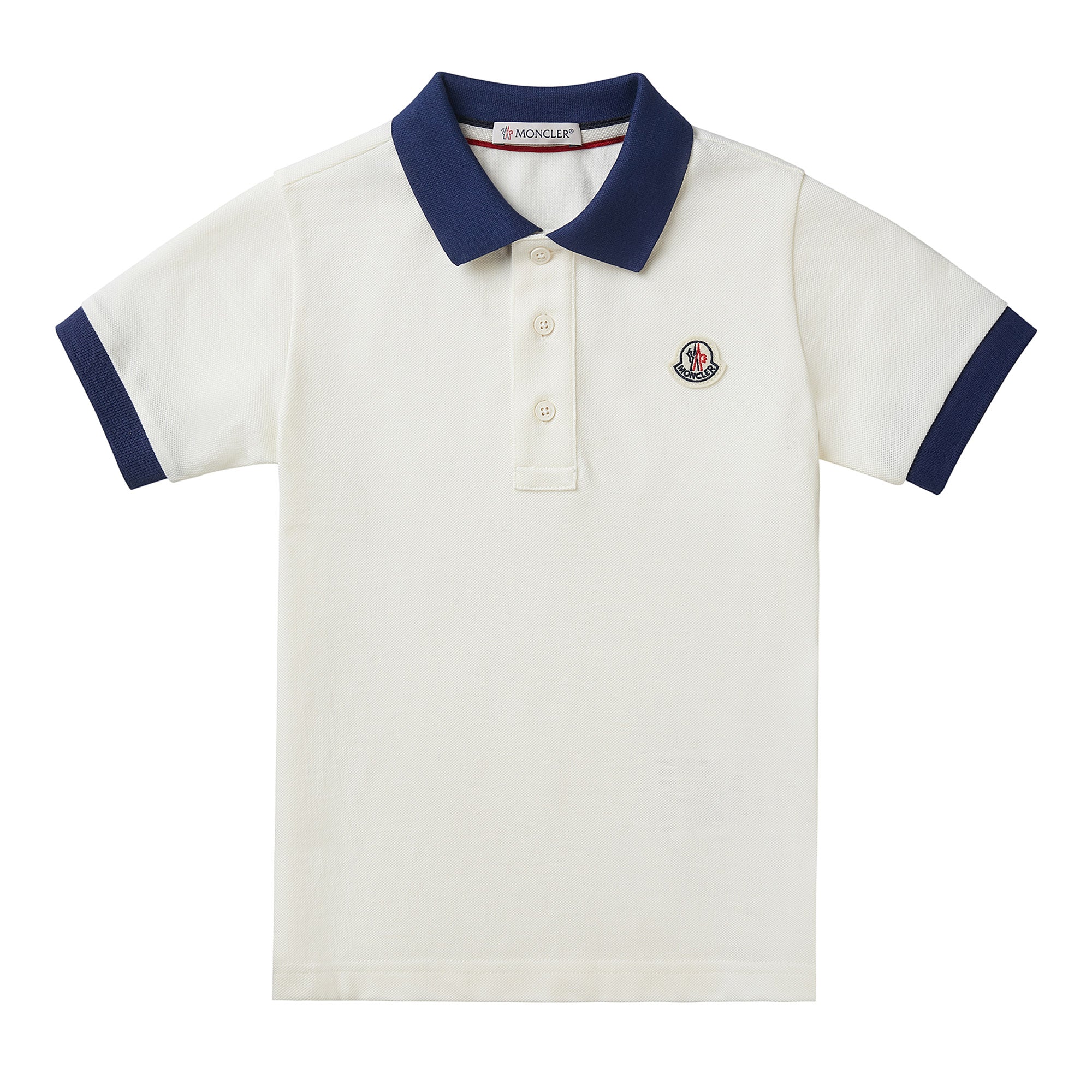 Boys White Cotton Polo Shirt