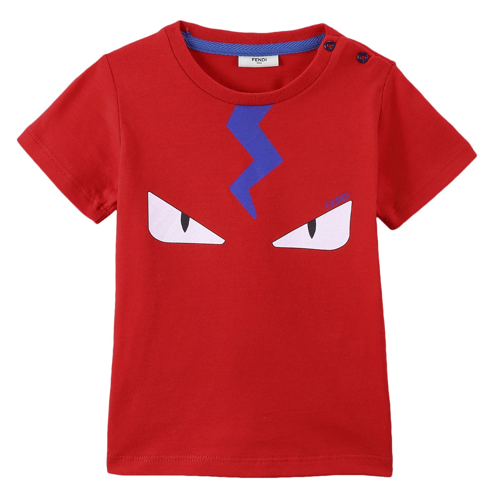 Baby Boys Red Cotton 'Monster' Printed T-Shirt - CÉMAROSE | Children's Fashion Store - 1