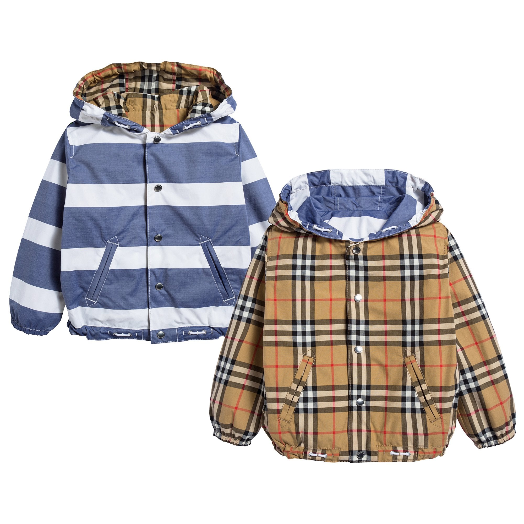 Baby Boys Navy & White Cotton Jacket