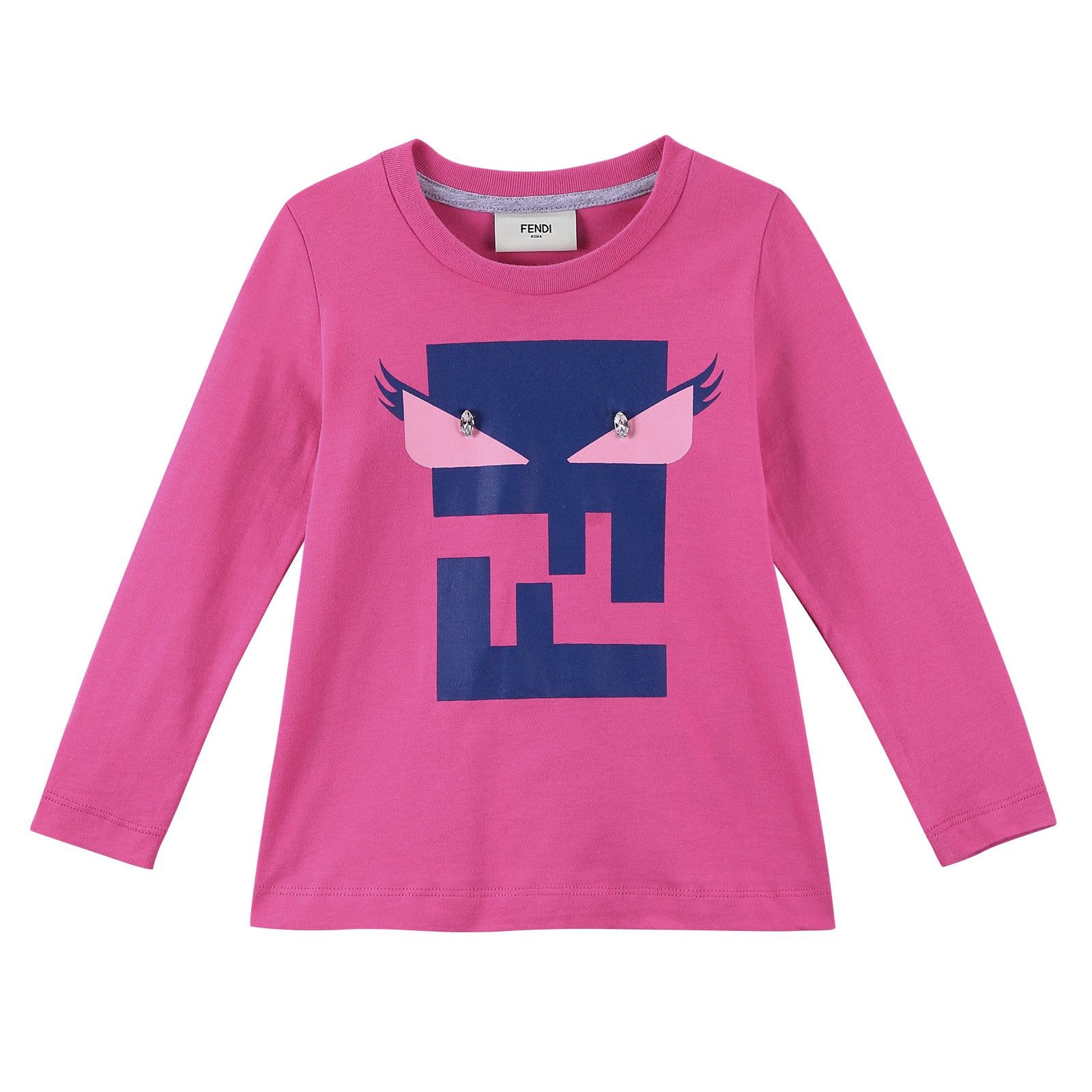 Girls Red 'FF Monster' Printed Cotton T-Shirt - CÉMAROSE | Children's Fashion Store - 1