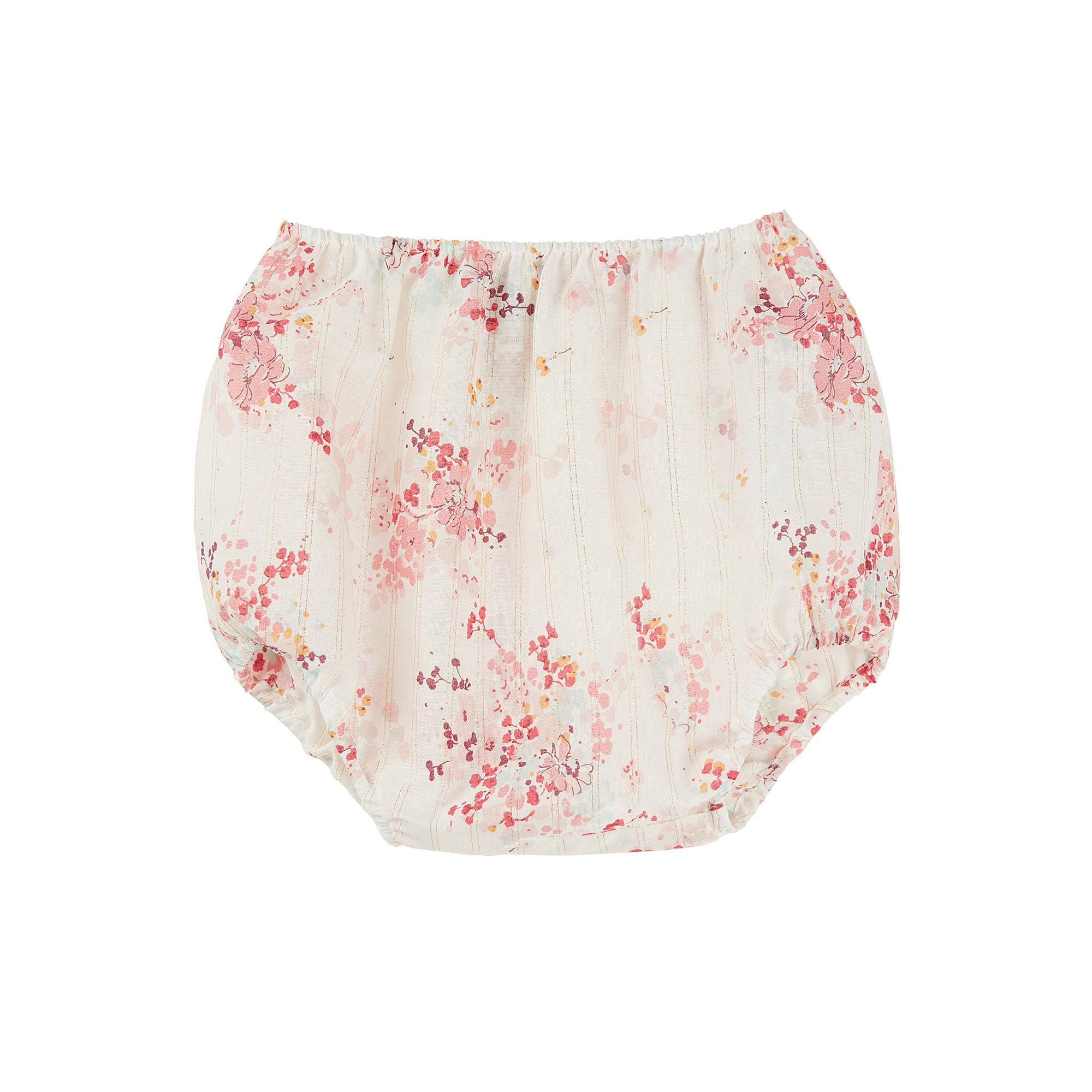 Baby Girls Light Pink Flowers Cotton Bloomers
