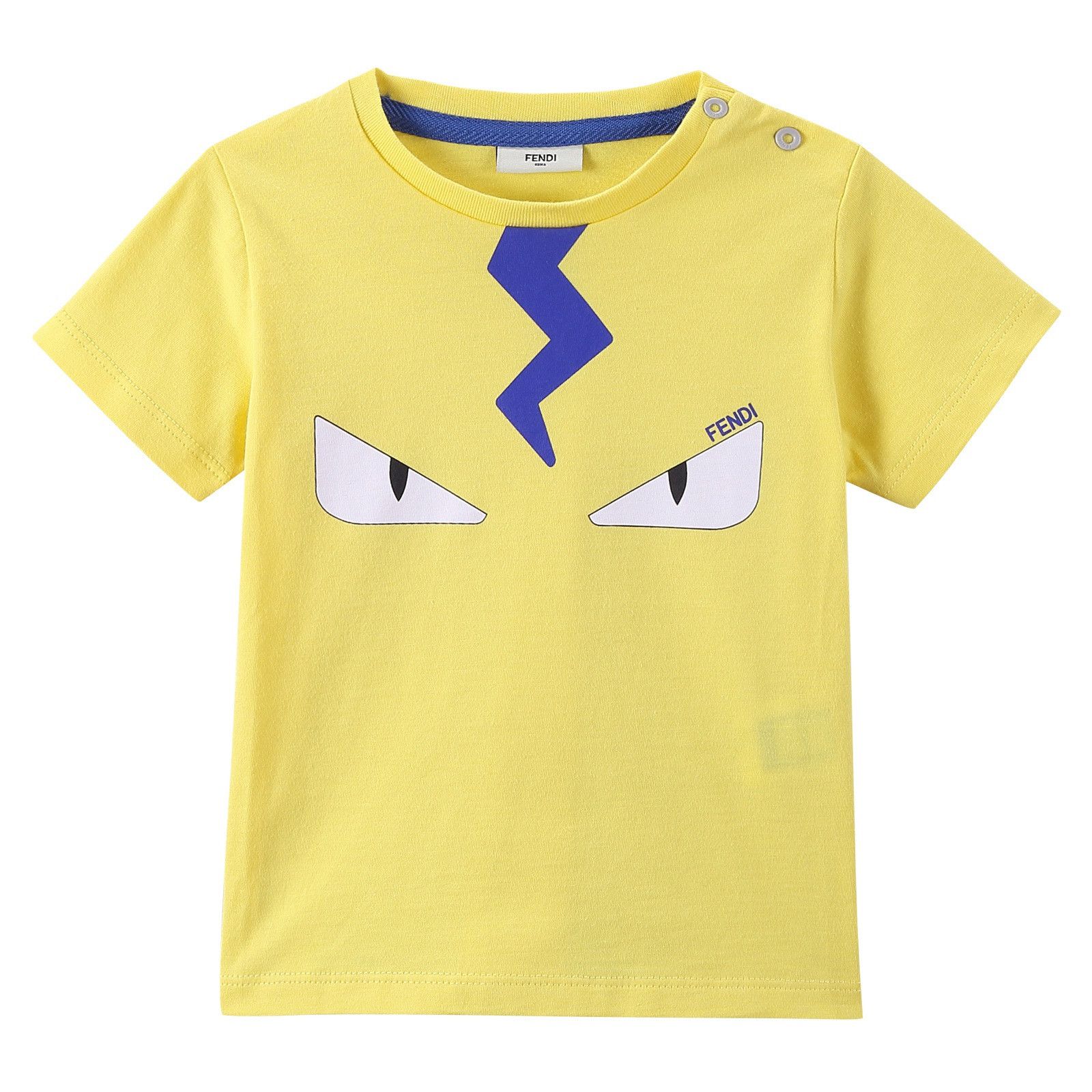 Baby Boys Yellow Cotton 'Monster' Printed T-Shirt - CÉMAROSE | Children's Fashion Store - 1