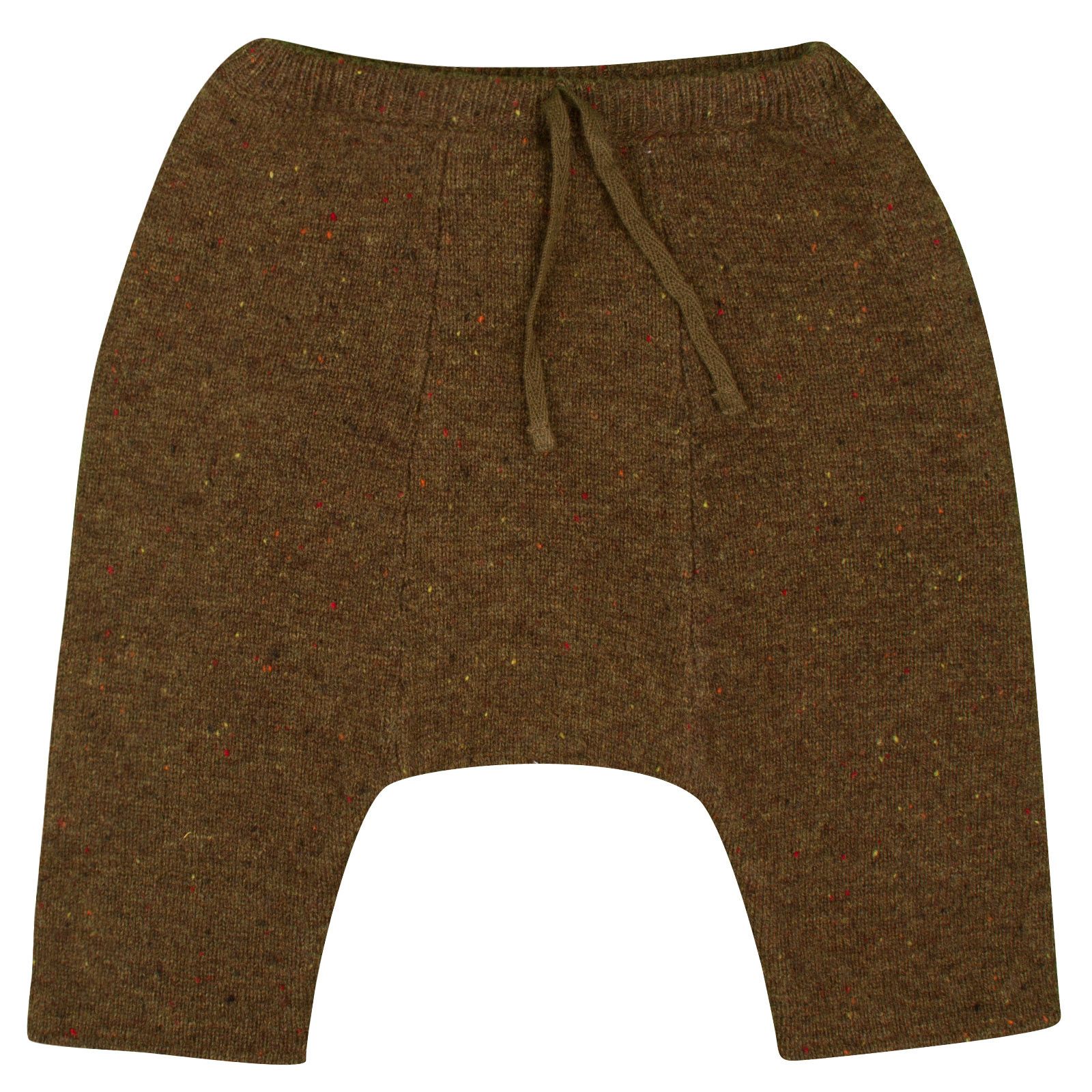 Baby Brown Wool Knitted Bow Trims Trousers - CÉMAROSE | Children's Fashion Store - 1