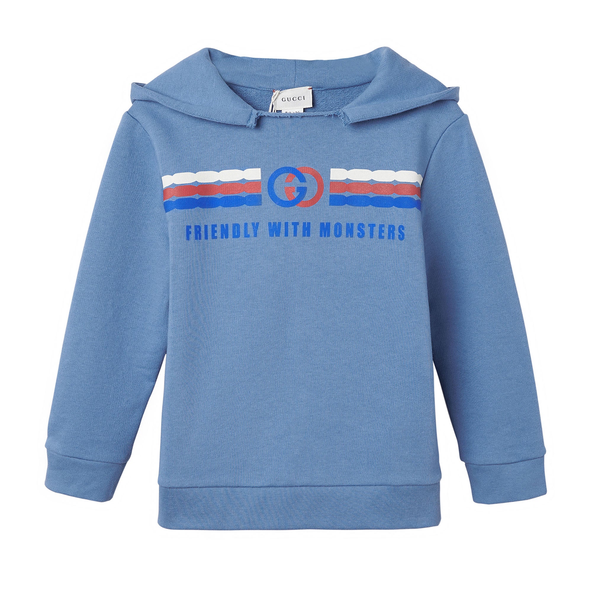 Boys Blue Hooded Cotton Sweatshirt