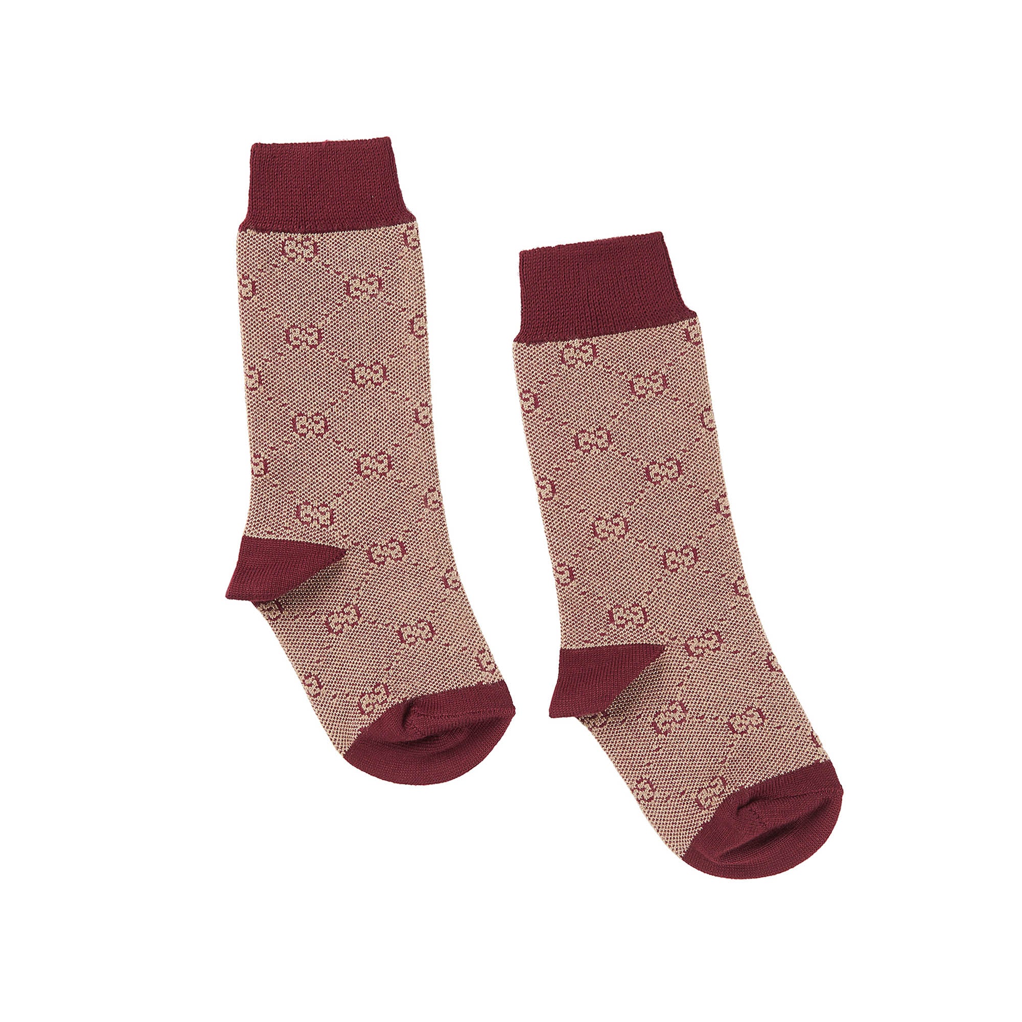 Boys Camel & Red Logo Wool Socks