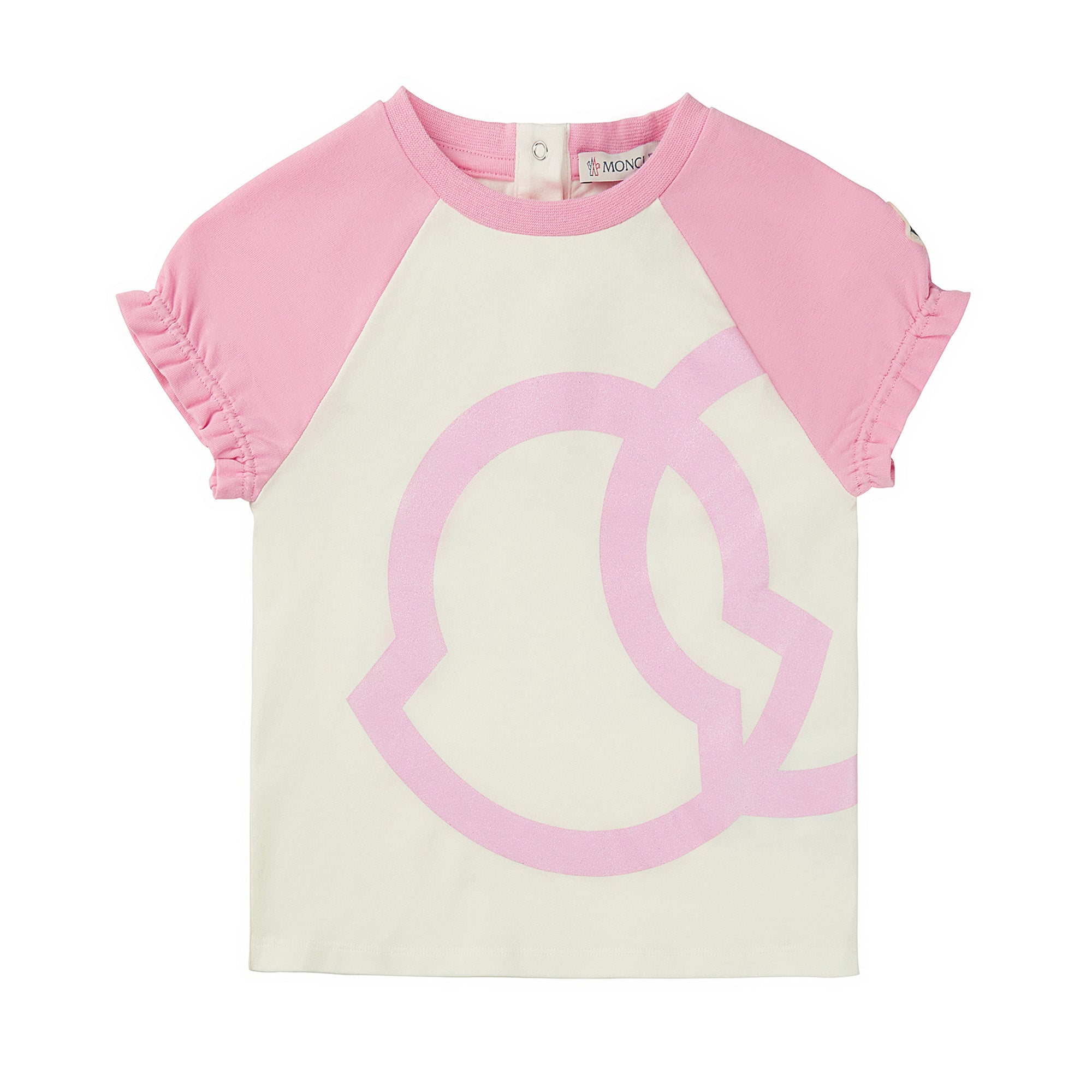 Baby Girls White Logo Cotton T-shirt