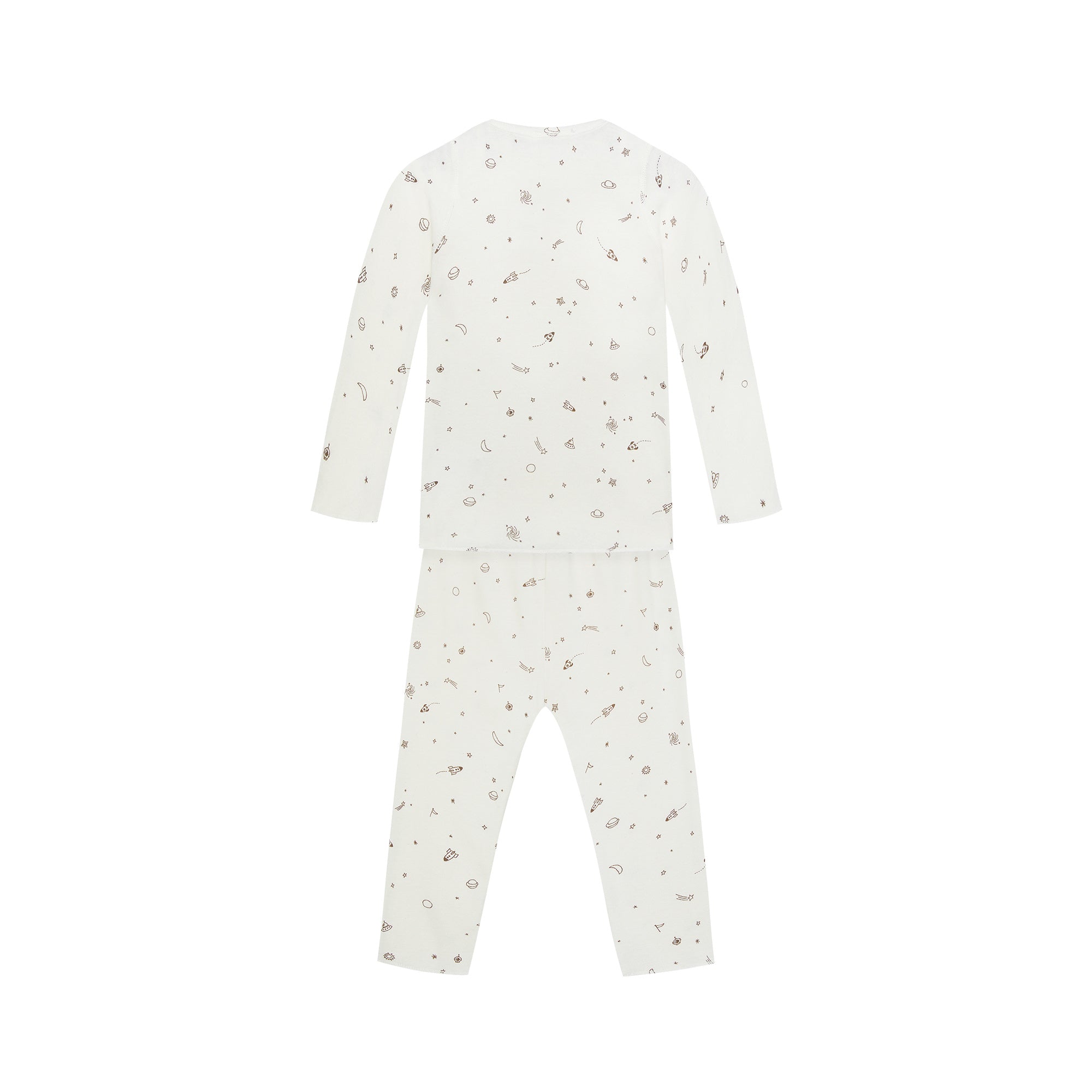 Baby Boys White Printed Cotton Set