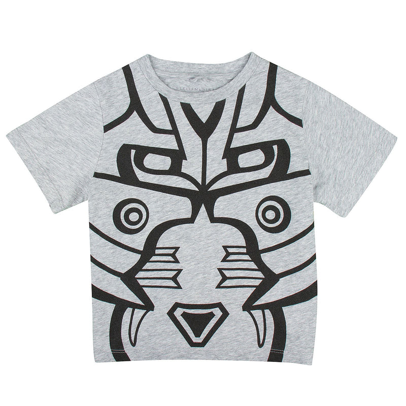 Arlo Boys Grey And Black Short-Sleeved Cotton Jersey T-shirt - CÉMAROSE | Children's Fashion Store