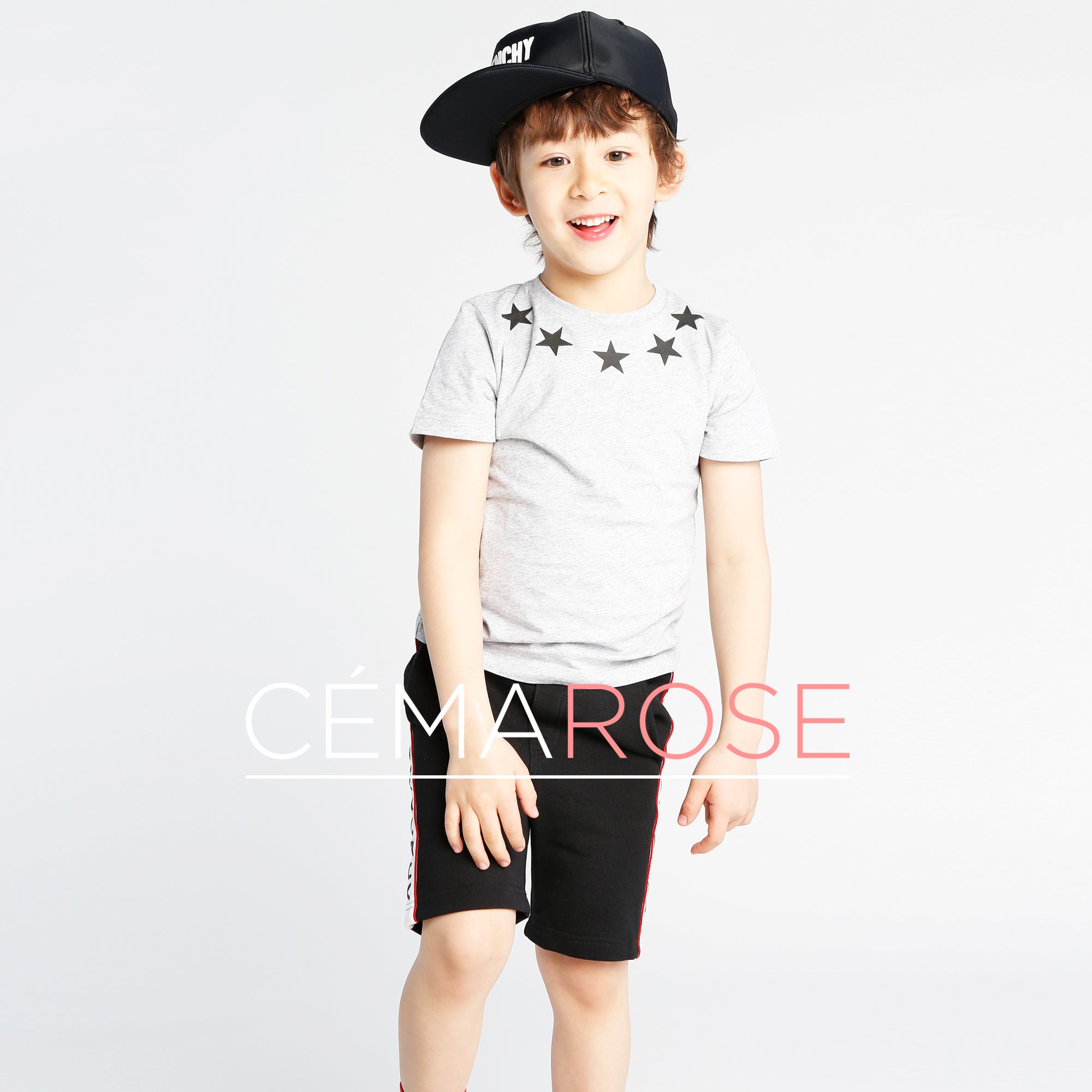 Boys Grey Cotton  "Star"  T-shirt