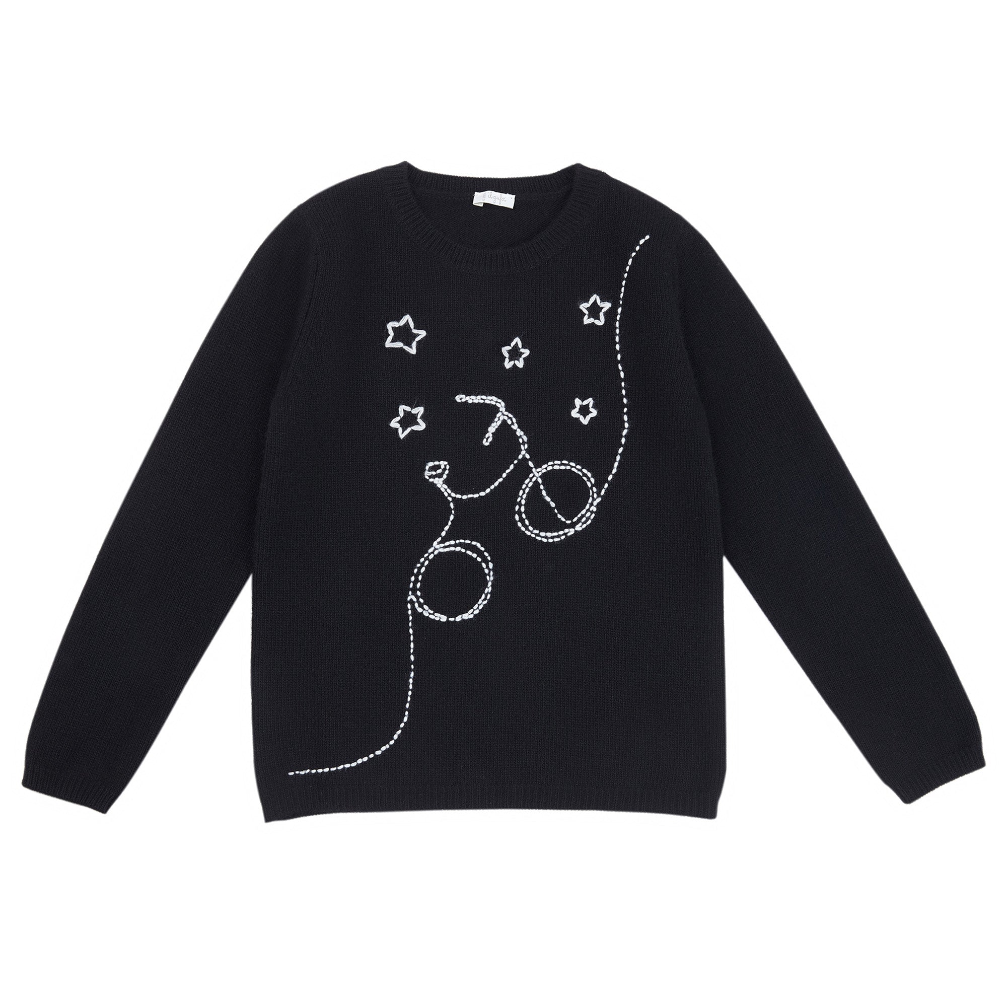 Girls Black Wool Sweater