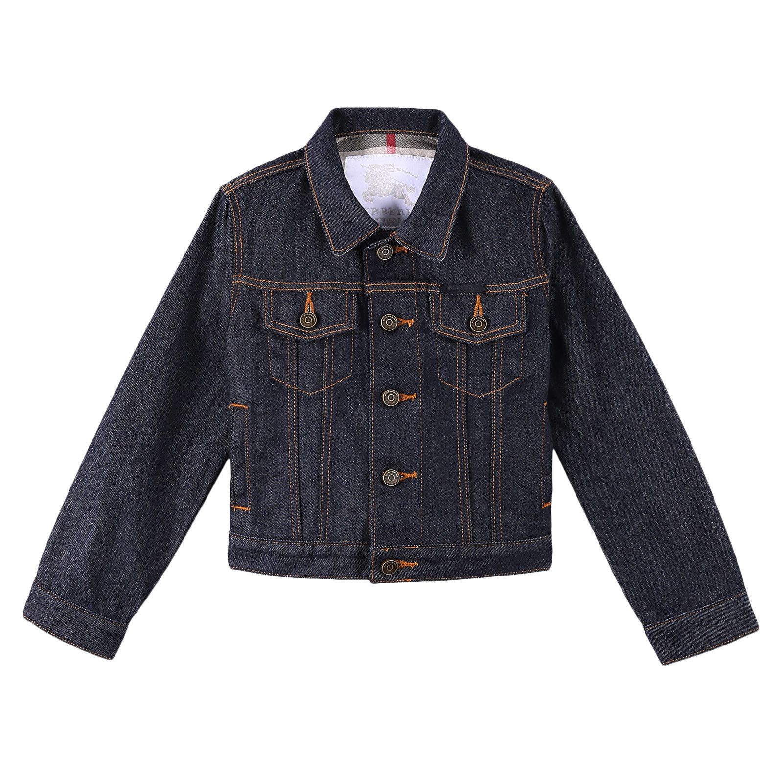 Boys Navy Blue Cotton Denim Jacket - CÉMAROSE | Children's Fashion Store - 1