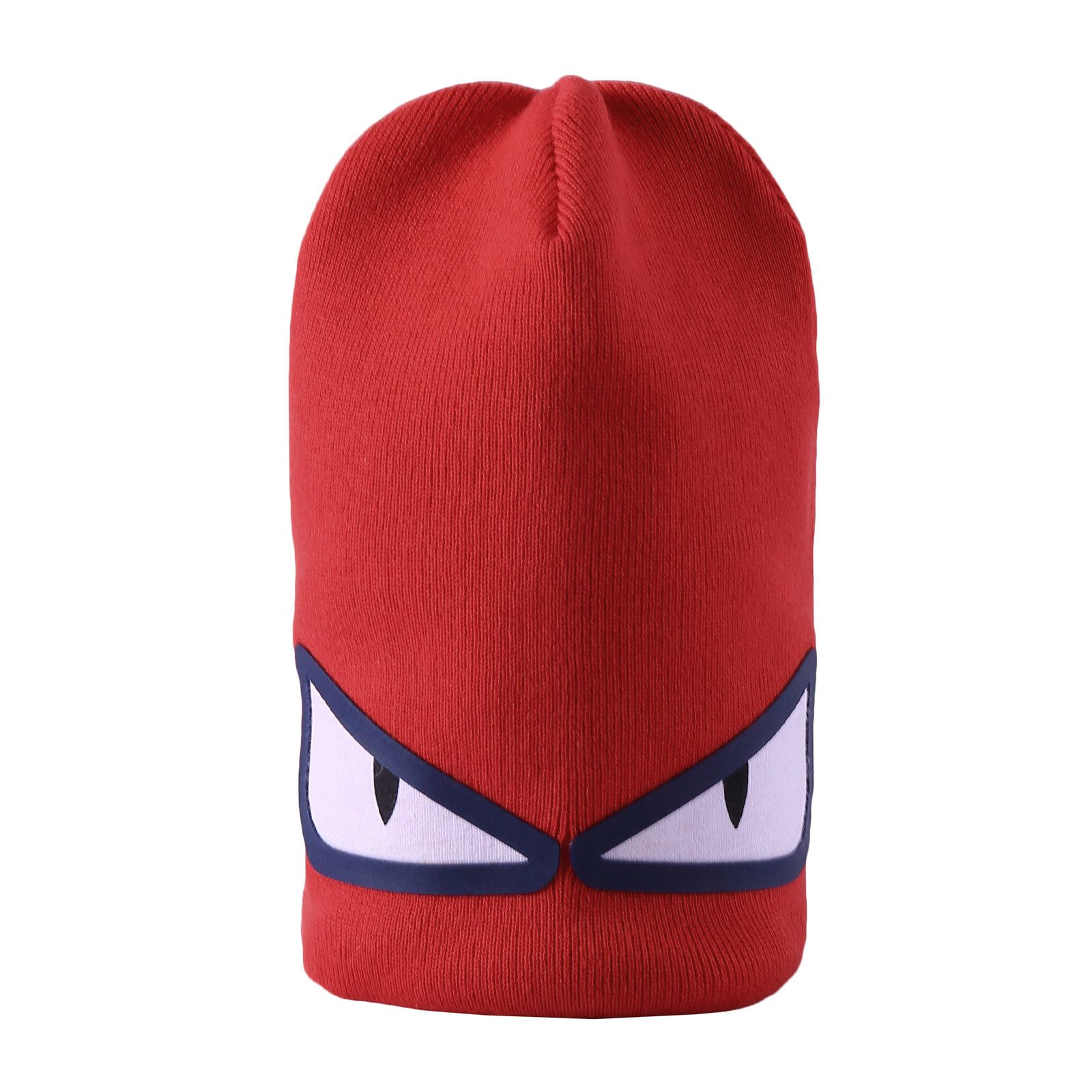 Boys Light Red Knitted 'Monster' Eyes Printed Hat - CÉMAROSE | Children's Fashion Store - 1