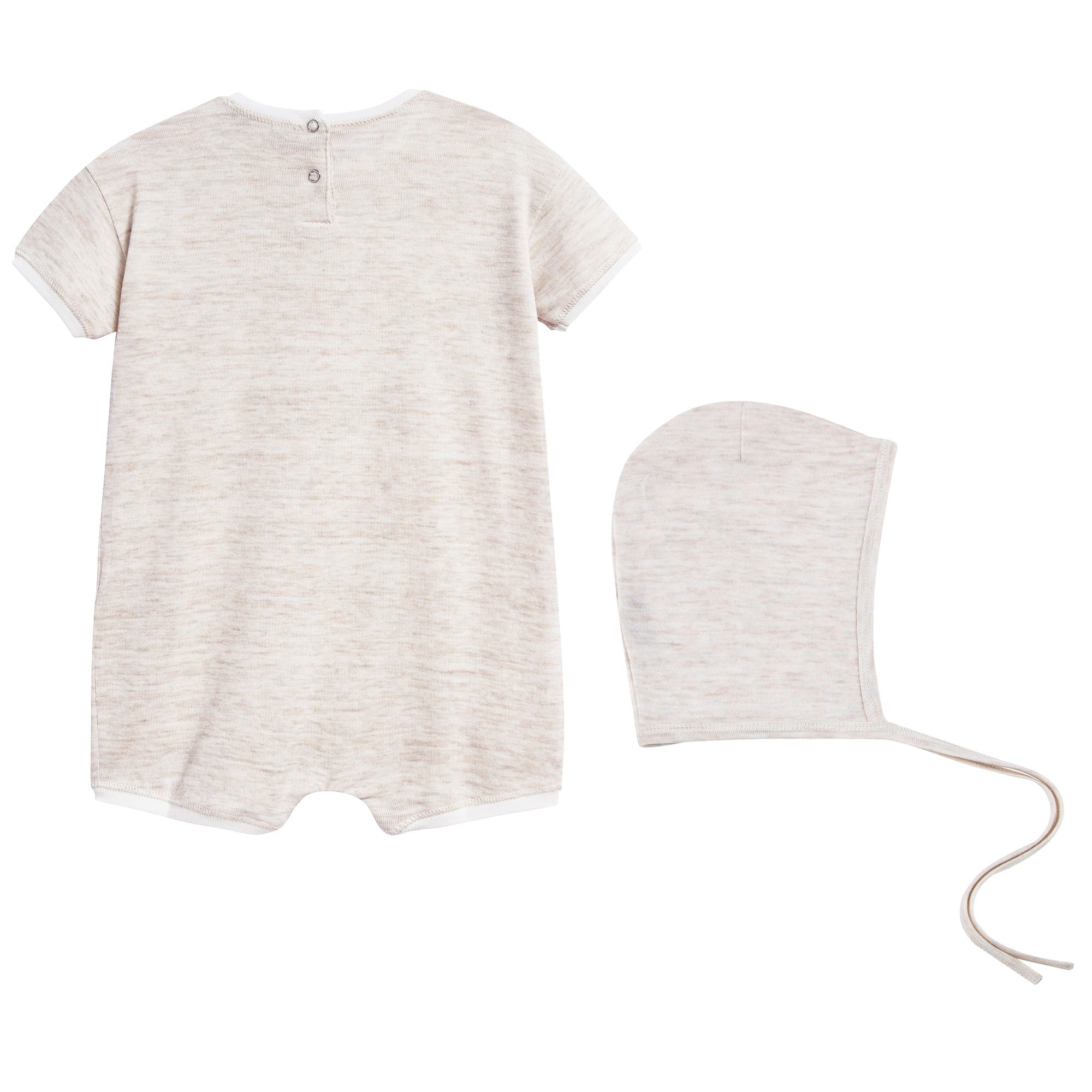 Baby Oatmeal Jersey Romper Set