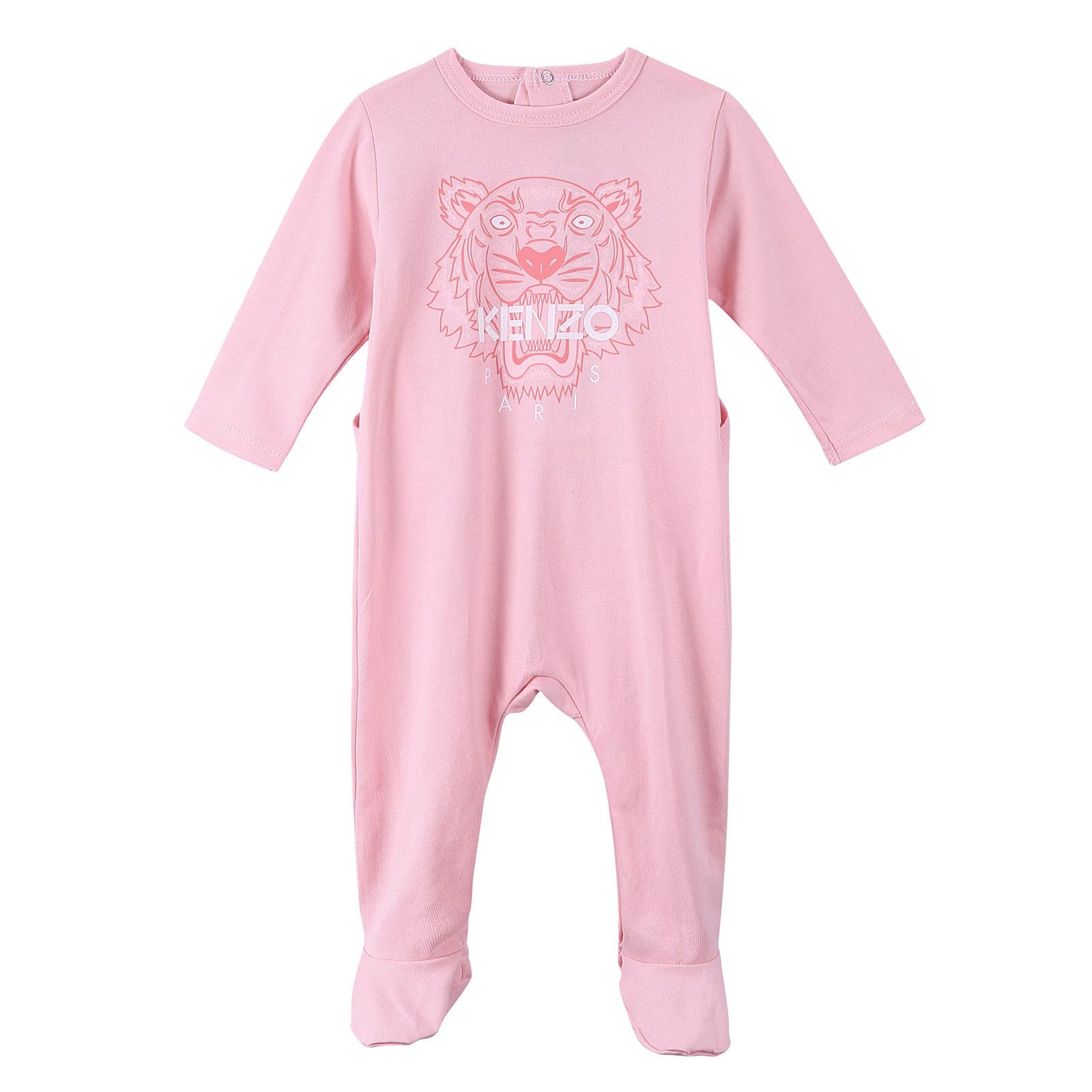 Baby Pink Tiger Printed Cotton  Pyjama - CÉMAROSE | Children's Fashion Store - 1
