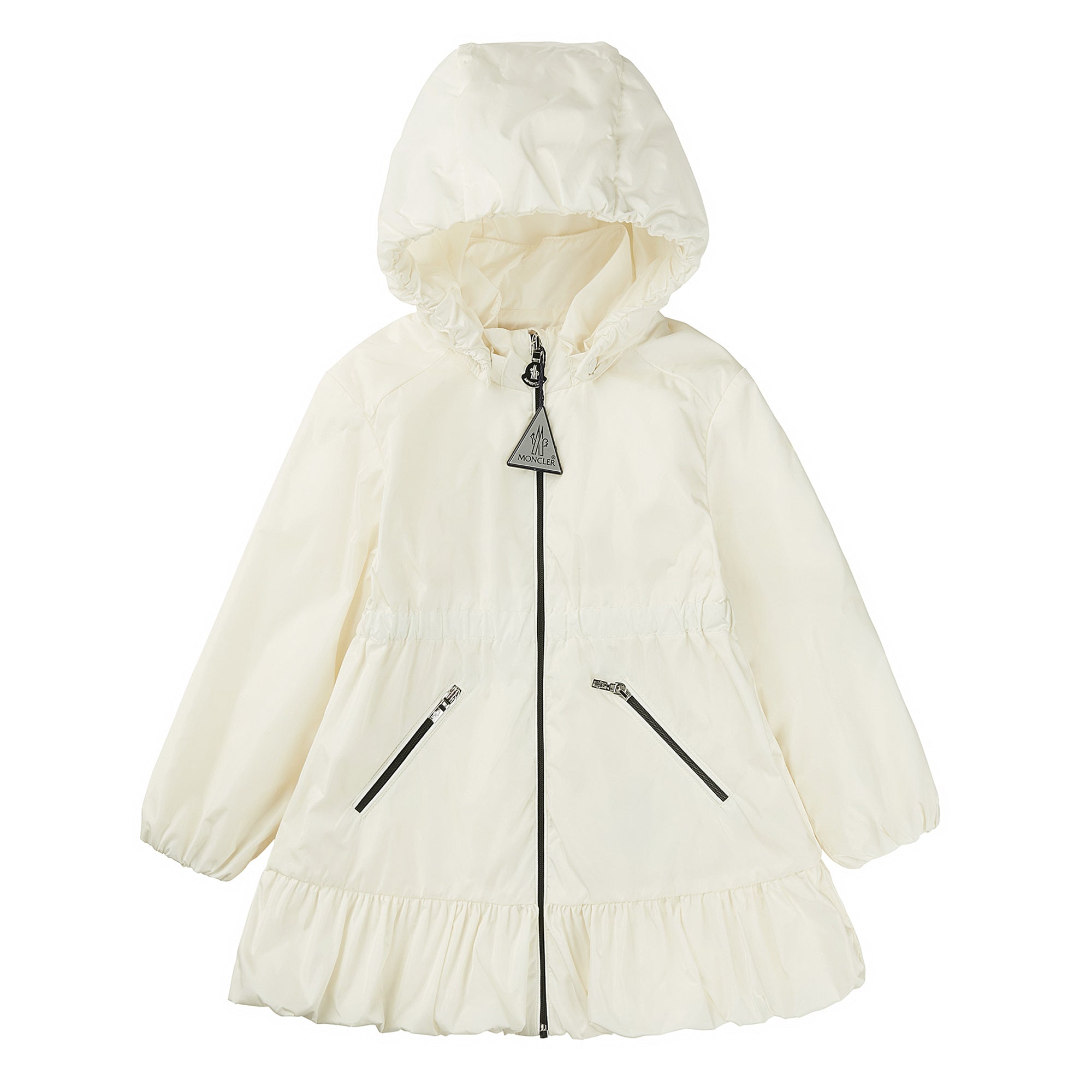 Baby Girls White Hooded Jacket