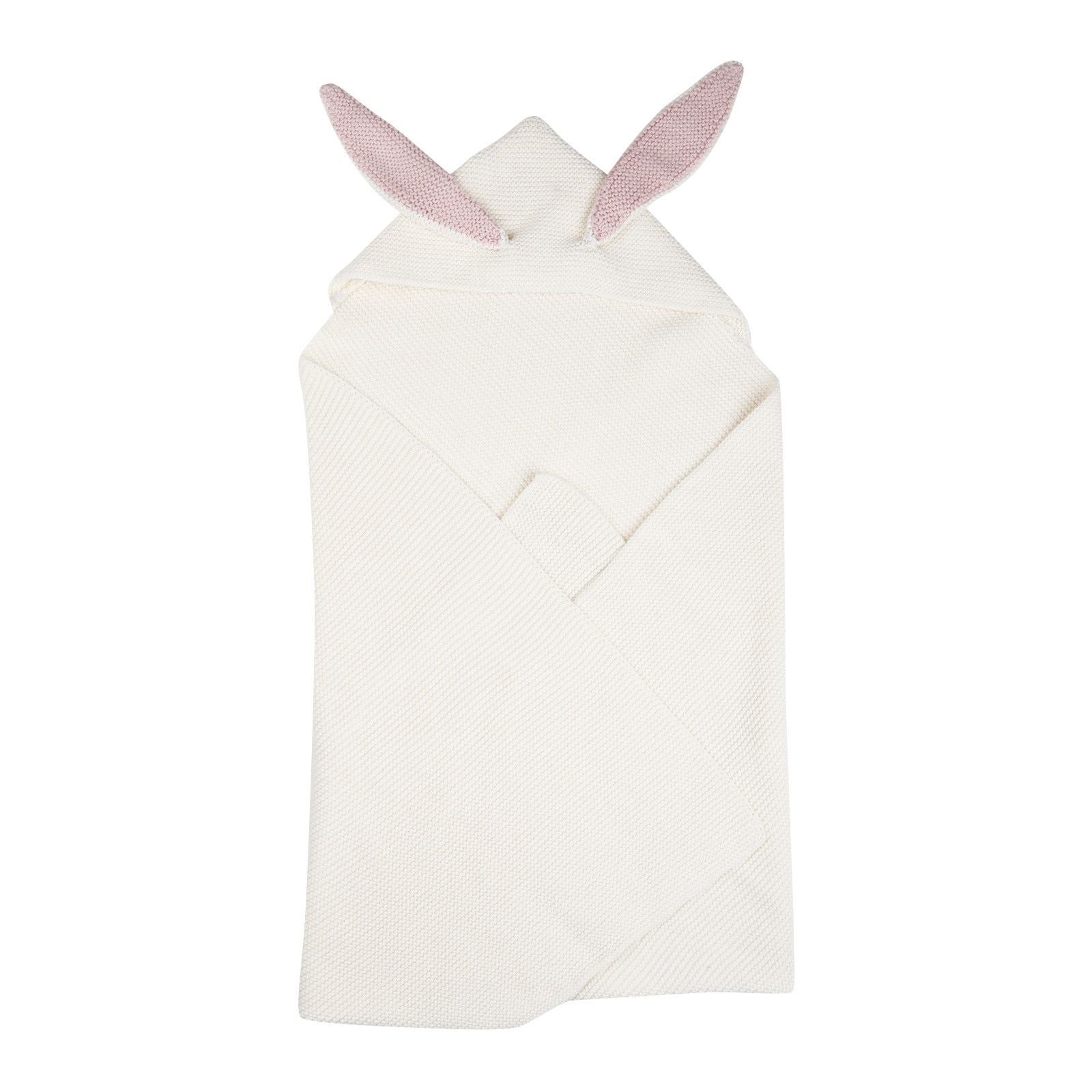Baby White Alpaga Wool Bunny Ears Blanket - CÉMAROSE | Children's Fashion Store