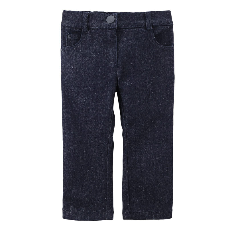 Baby Girls Blue 'FF' Logo Printed Denim Jeans - CÉMAROSE | Children's Fashion Store