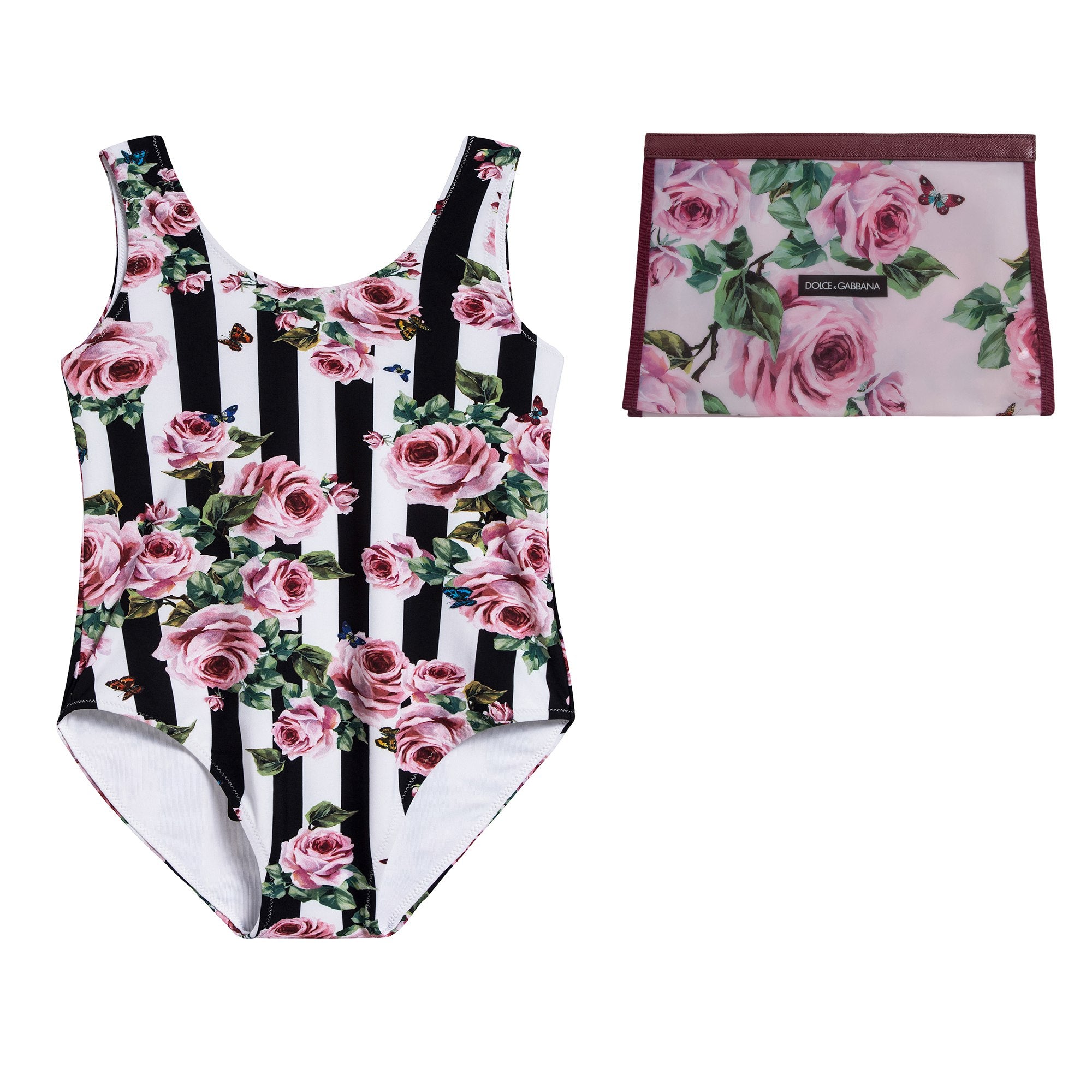 Girls White Rose "Butterfly" Swimwear