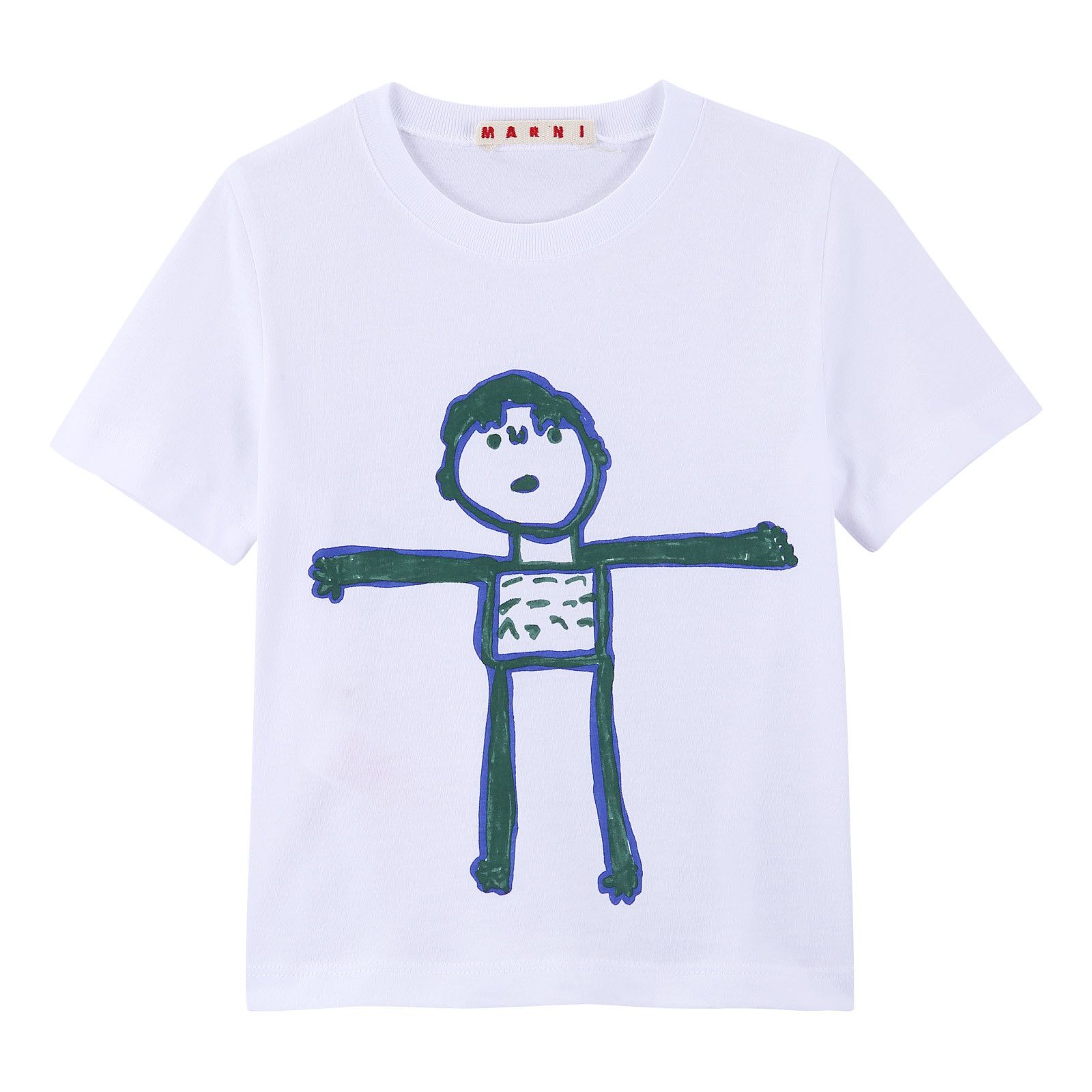 Girls White Cartoon Printed Cotton Jersey T-Shirt - CÉMAROSE | Children's Fashion Store - 1