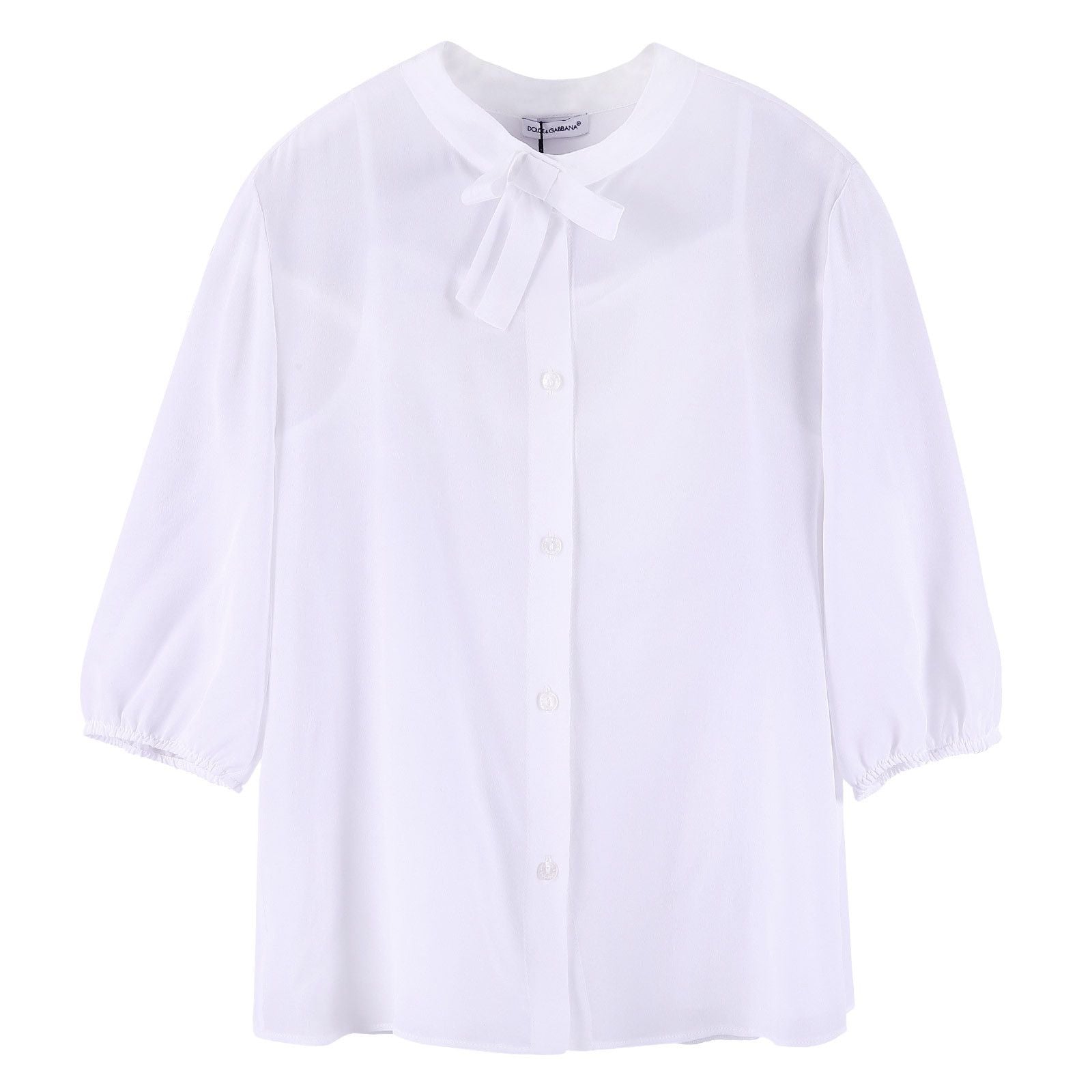 Girls Ivory Ribbon Trims See-Through Blouses - CÉMAROSE | Children's Fashion Store - 1