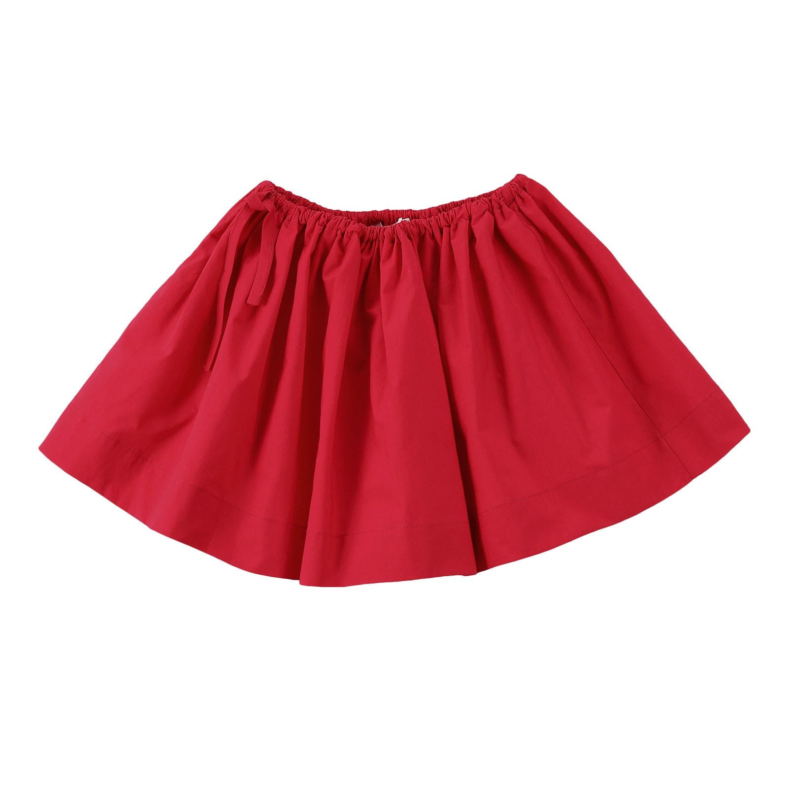 Girls Red Cotton Denim Skirt - CÉMAROSE | Children's Fashion Store - 1