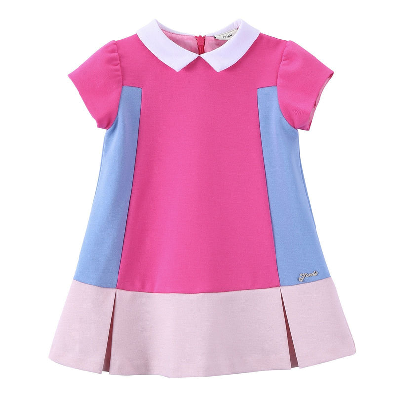 Baby Girls Multicolor Peter Pan Collar Dress - CÉMAROSE | Children's Fashion Store - 1
