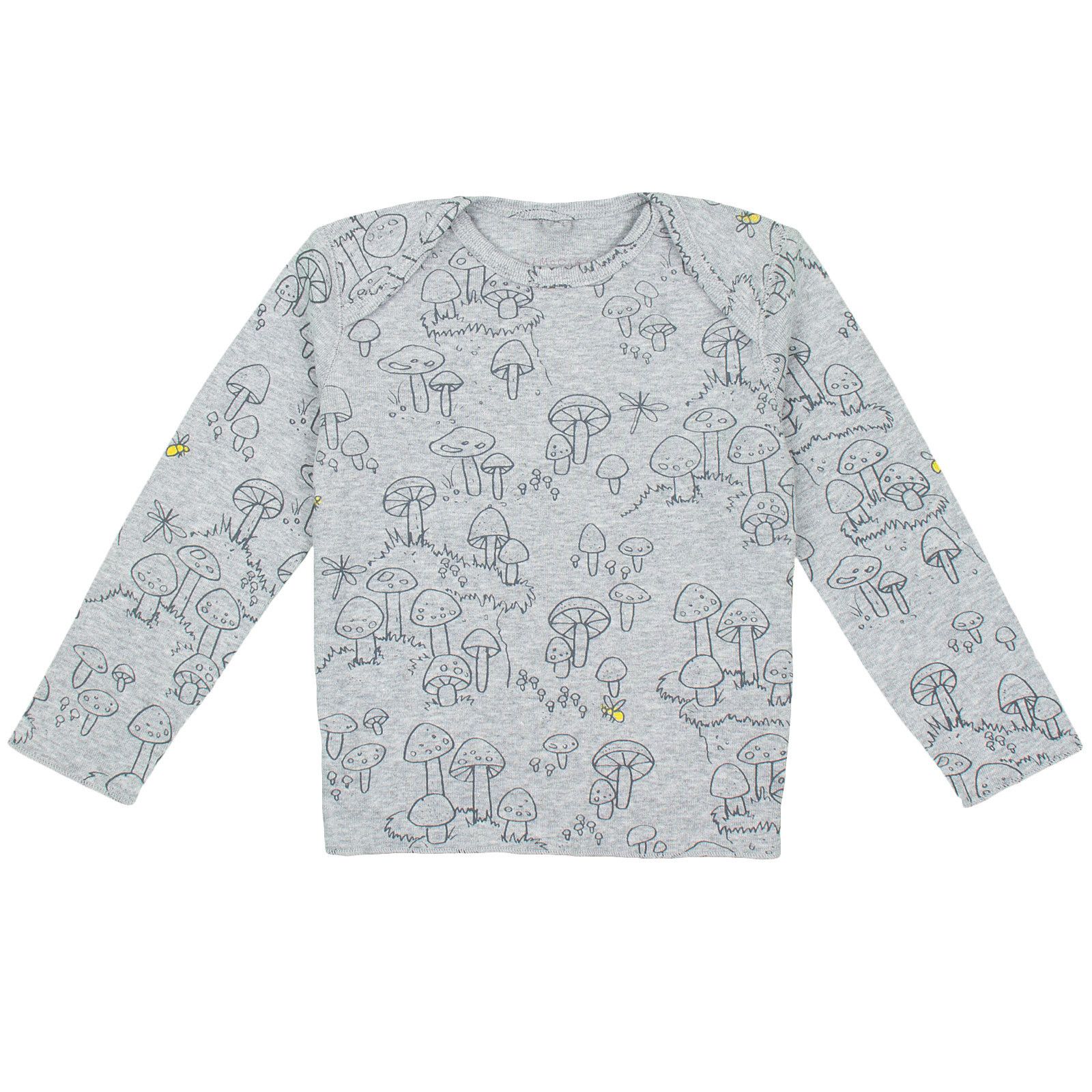 Buster/Macy Baby Dark Grey Cotton Top&Trousers With Mushrooms Print - CÉMAROSE | Children's Fashion Store - 1