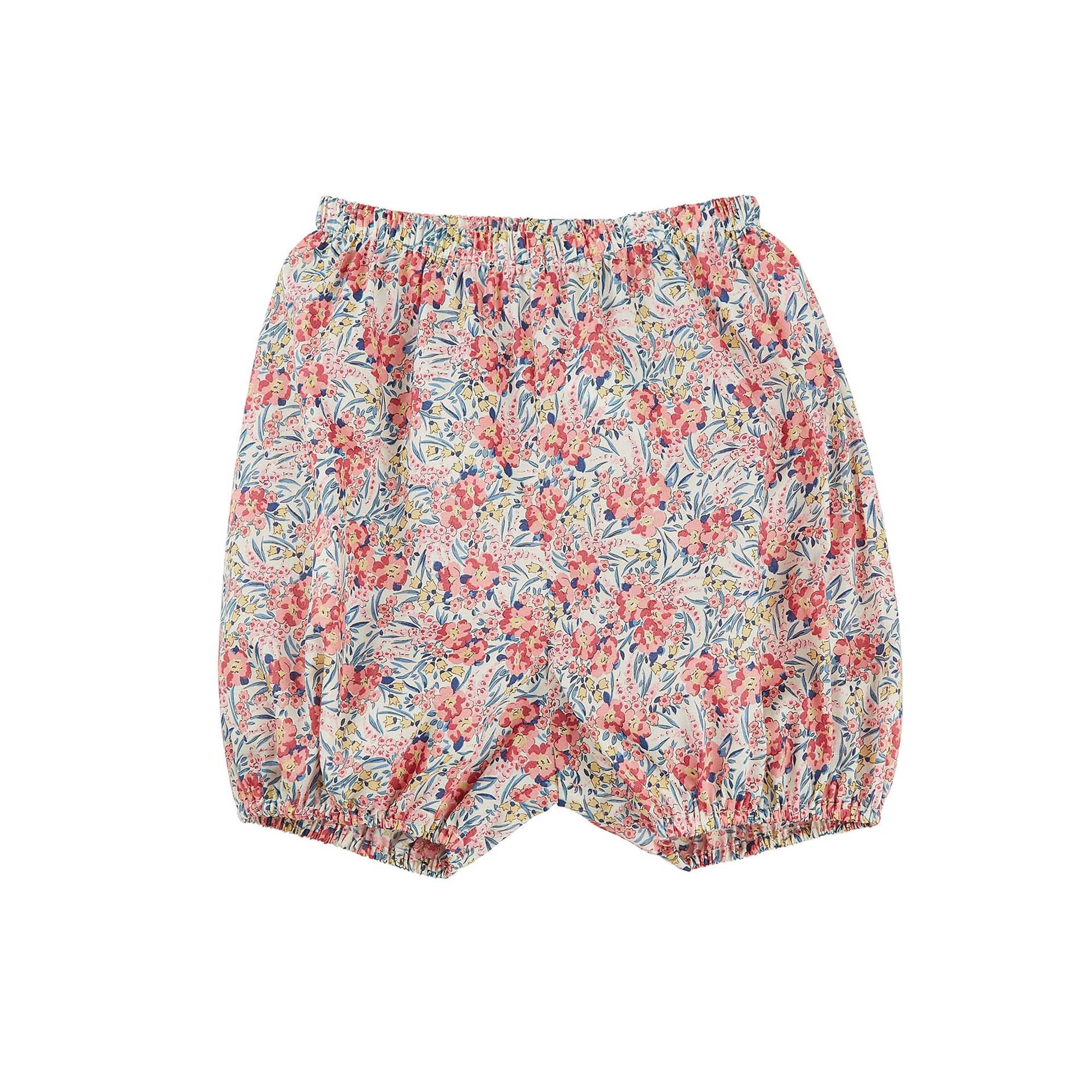 Baby Girls Pink Flowers Cotton Bloomers