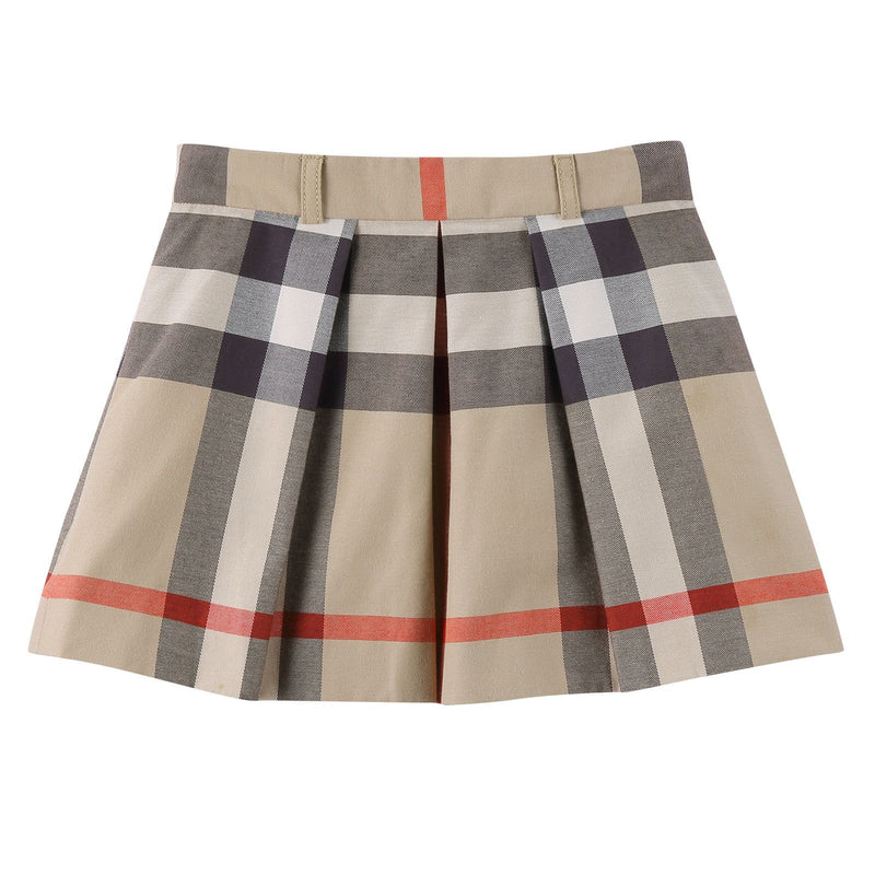 Girls Multicolor Classic Check Pleated Skirt - CÉMAROSE | Children's Fashion Store - 1