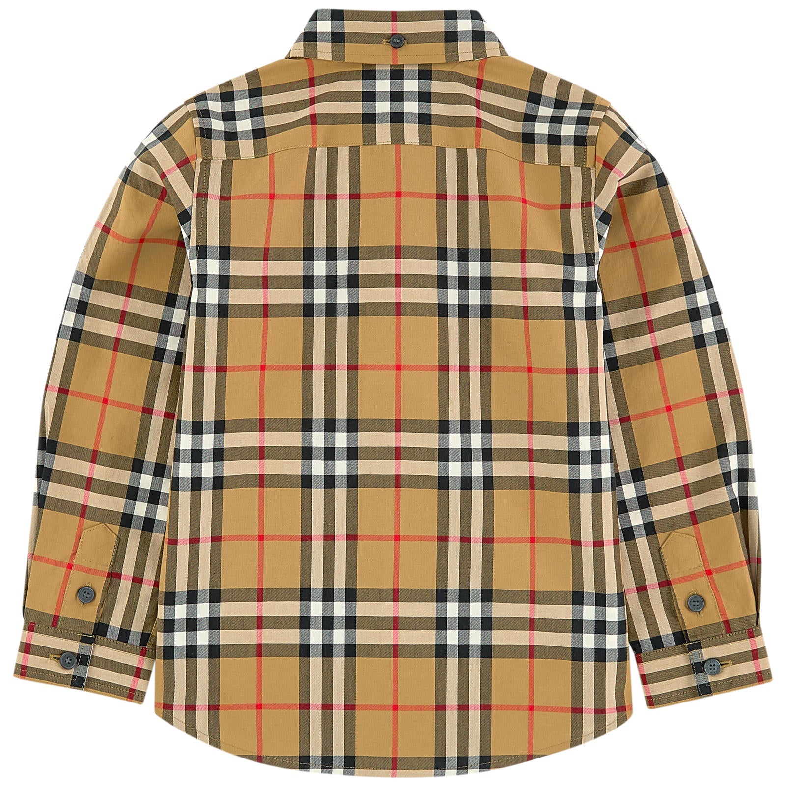 Boys Antique Yellow Check Cotton Shirt