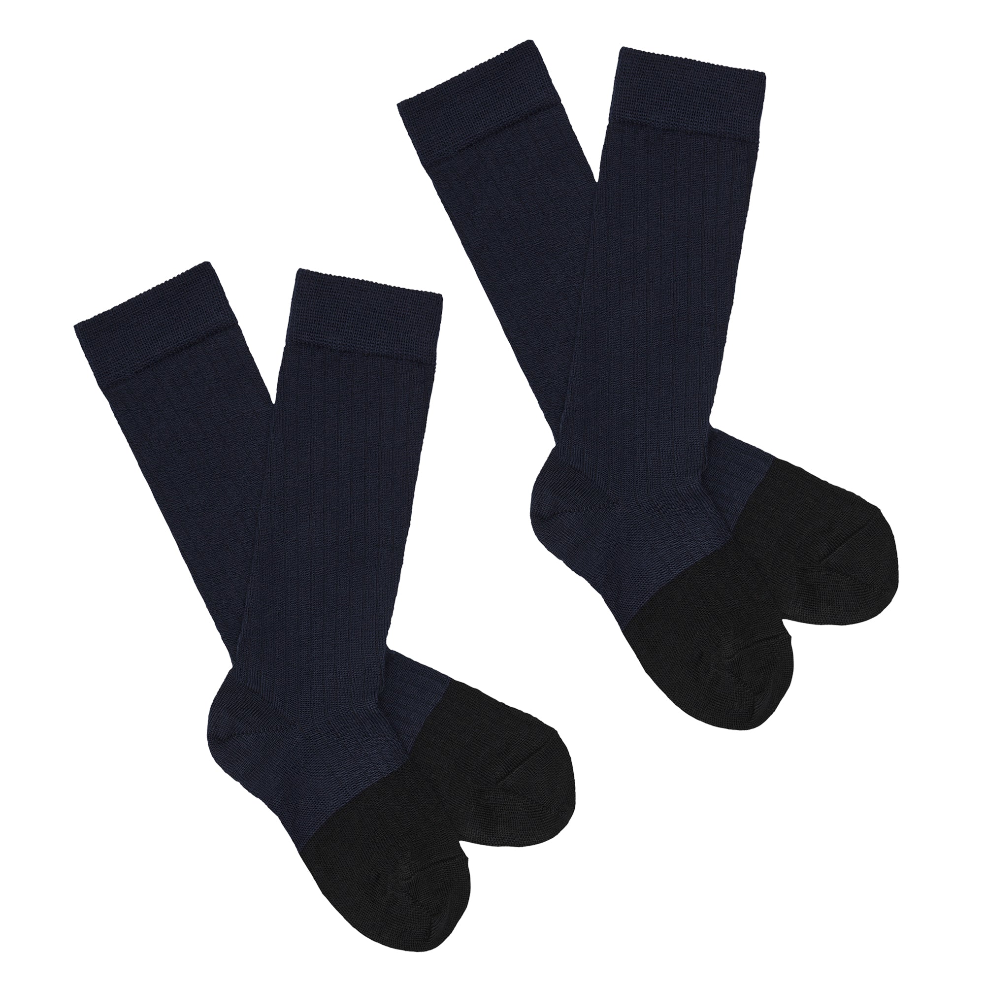 Boys & Girls Dark Navy Wool Socks